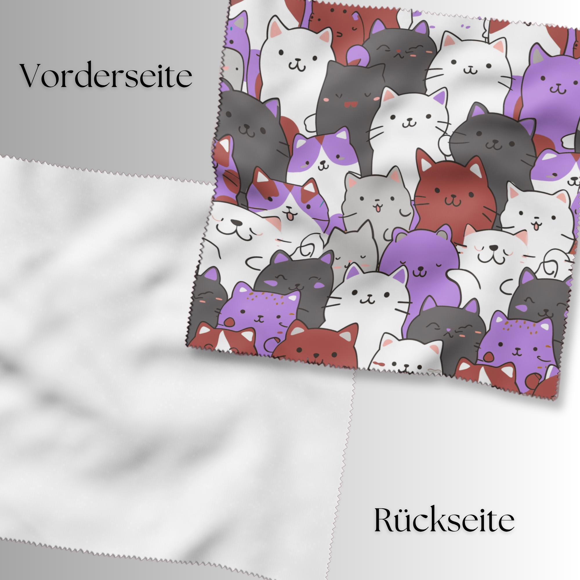 Brillenputztuch Katzen Geschenk Freundin Mitbringsel Katzenmama bedrucktes Mikrofasertuch für Sonnenbrille Brillentuch für Displays #TI154