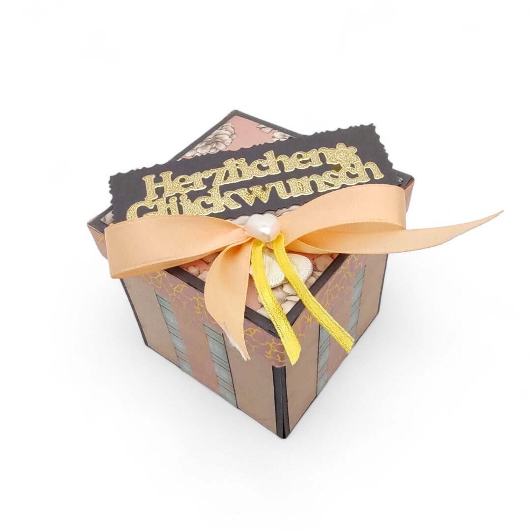 Explosionsbox zum Geburtstag Hochzeit Babyparty Geschenkbox Überraschungsbox Geschenkwürfel Geschenkschachtel