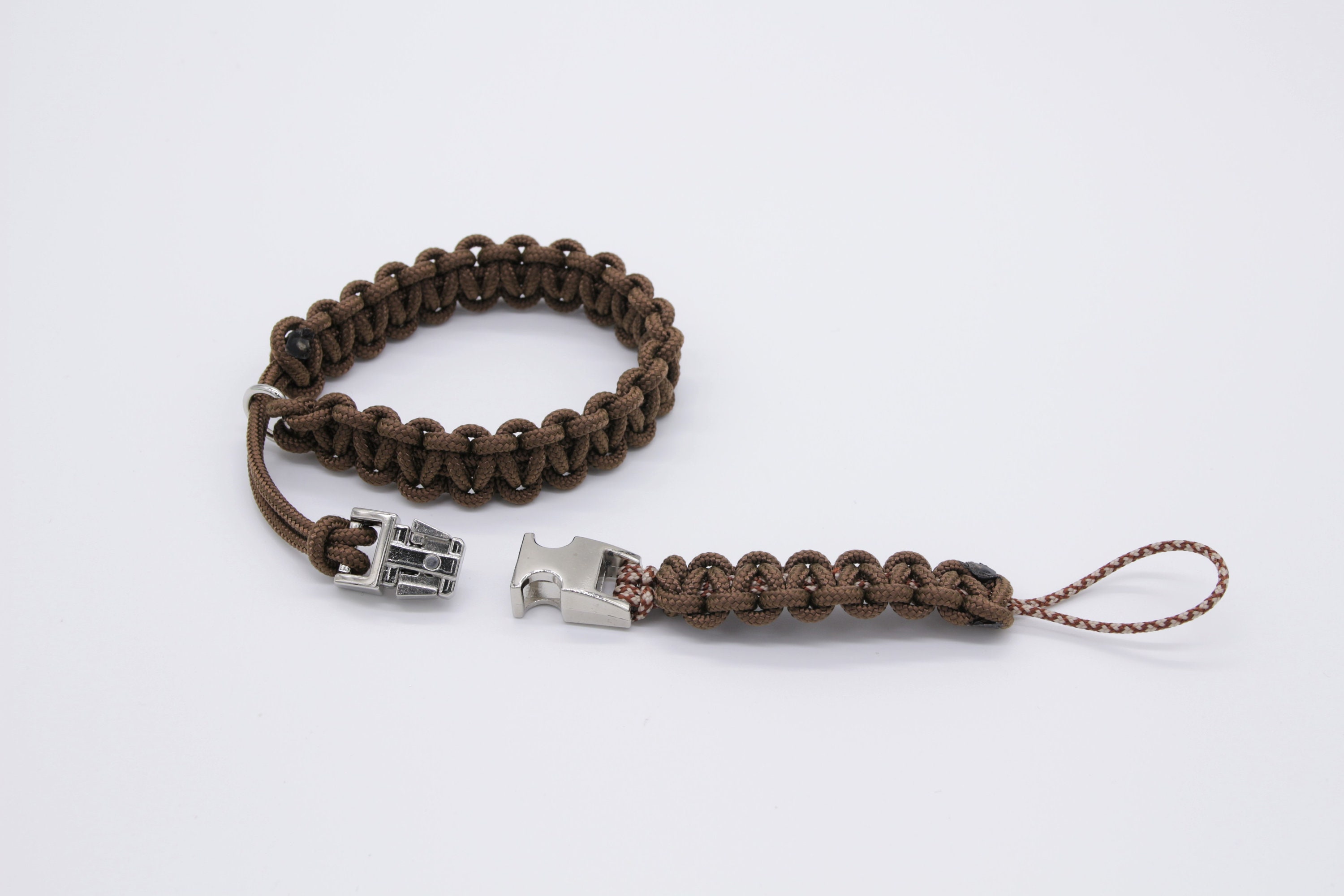 Handschlaufe für Kamera Kameragurt Kameraschlaufe geknotet aus Paracord mit Klick-Schnellverschluß / Farbe Braum  #1190837480