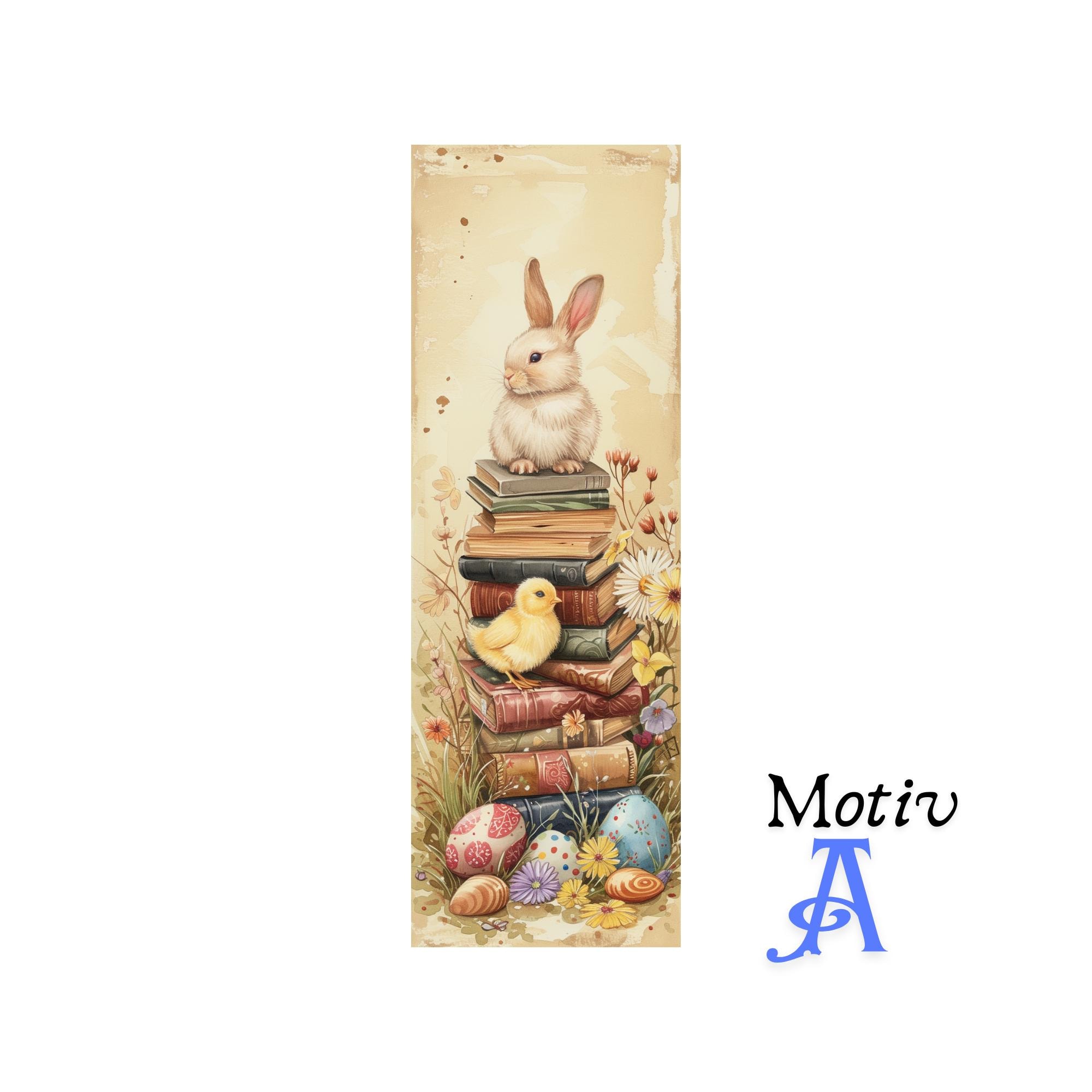 Lesezeichen aus Aluminium Geschenk zu Ostern Hase Osterhase Ostereier Bücher Bookmark - 2 Motive zur Auswahl  #LEALU