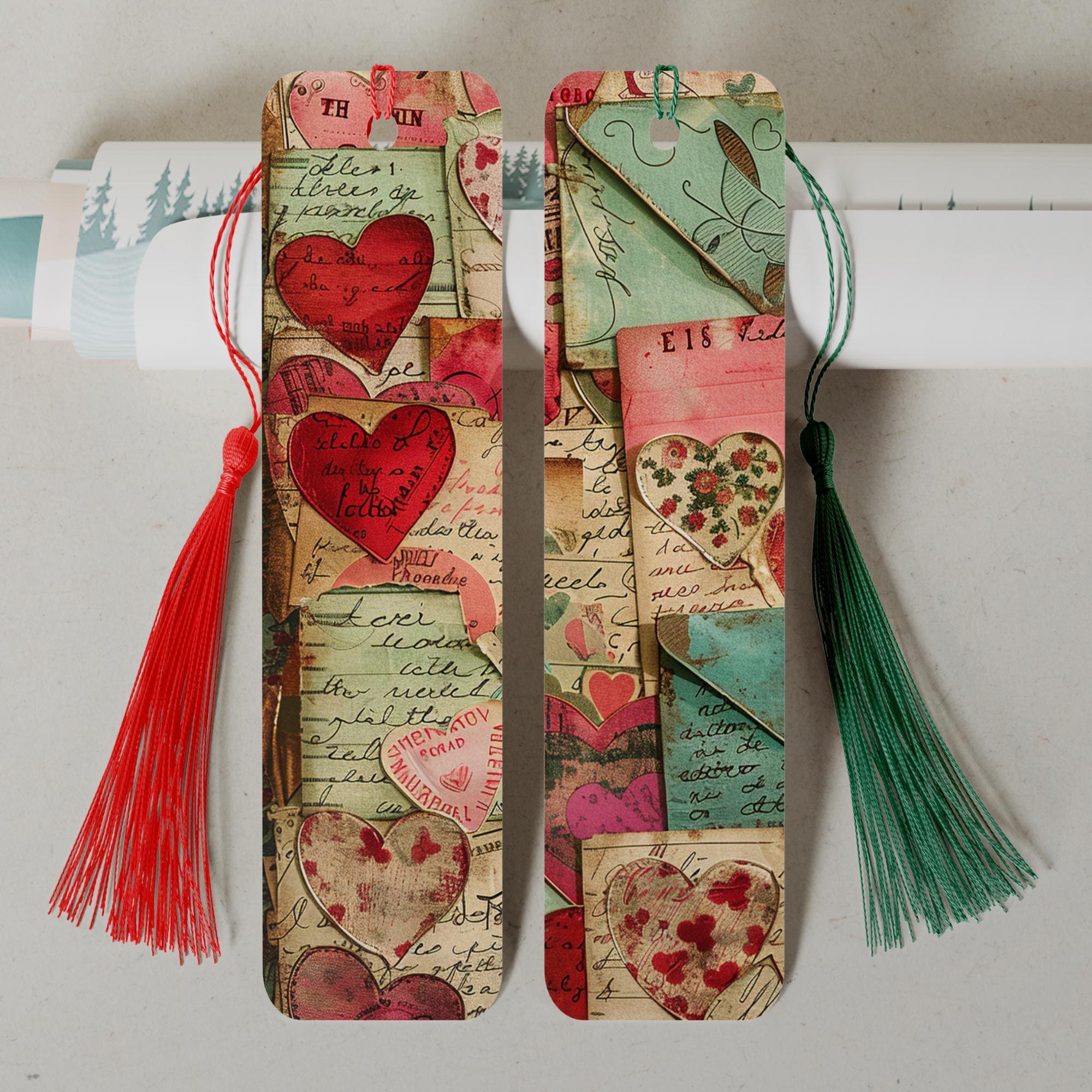 Lesezeichen aus Aluminium Geschenk zum Geburtstag Valentinstag Bücher Bookmark - 4 Motive zur Auswahl  #LEALU