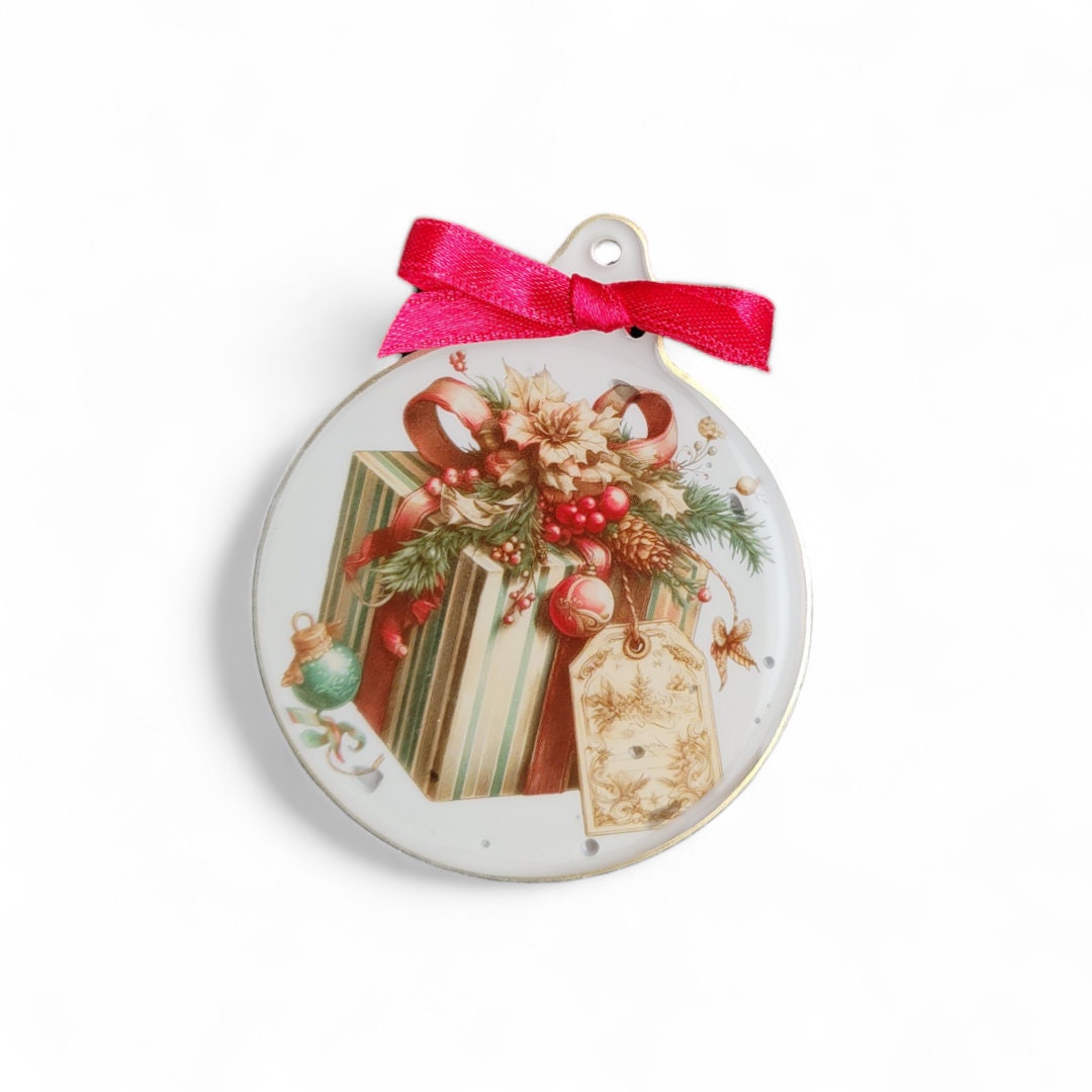 Weihnachtskugel Weihnachtsschmuck Baumanhänger Christmas Ornaments auf einer Weihnachtskarte inkl. Kuvert  #1622387839