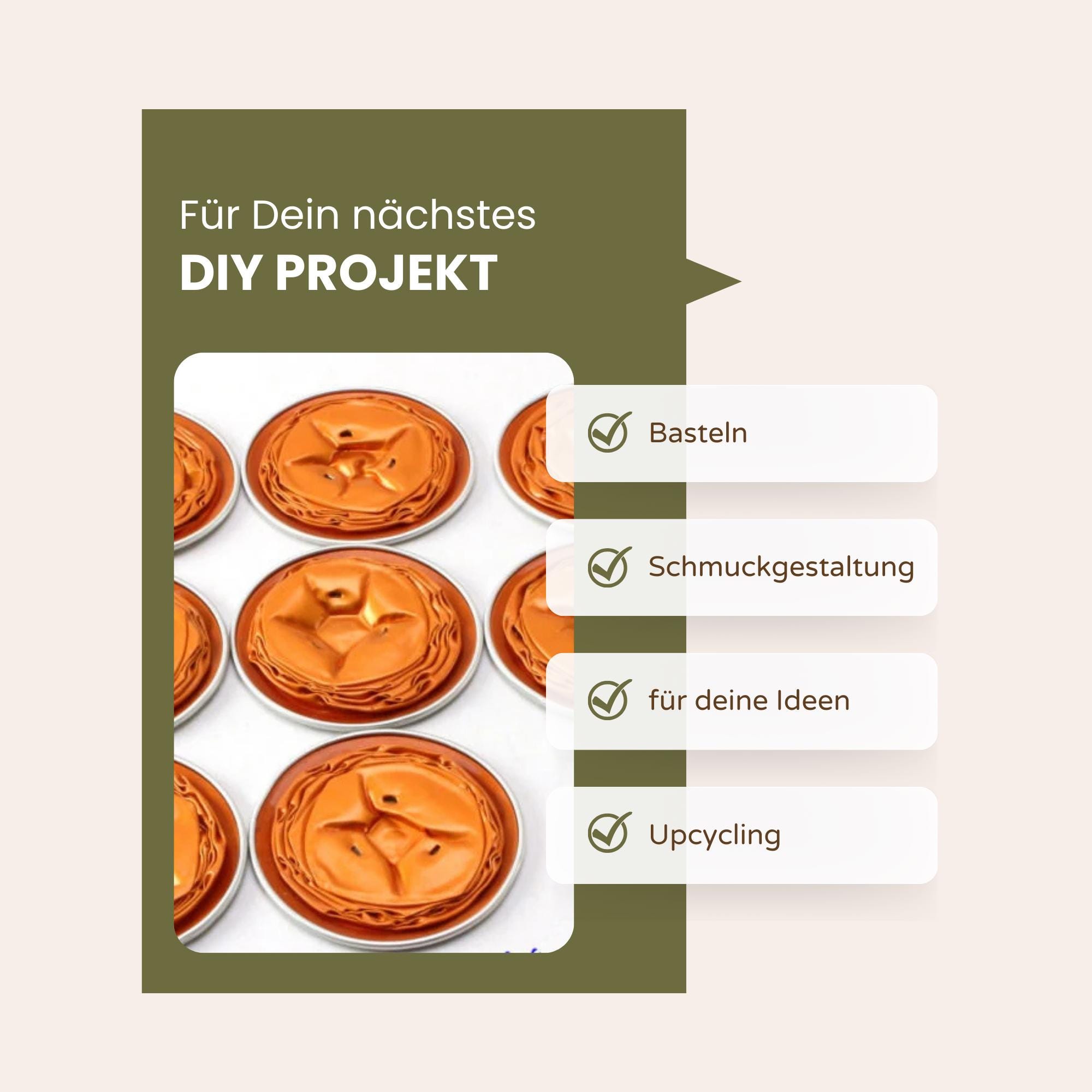 10 leere gepresste Kaffeekapseln Farbe orange zum Basteln Gestalten Bastelmaterial DIY Schmuckherstellung Zubehör #KNB 10 leere gepresste Kaffeekapseln Farbe orange zum Basteln Gestalten Bastelmaterial DIY Schmuckherstellung Zubehör #KNB