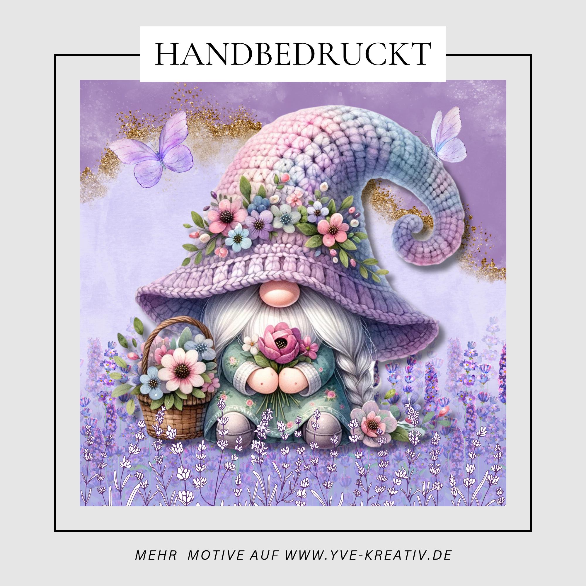 Brillenputztuch Lila Wichtel bedrucktes Mikrofasertuch für Sonnenbrille Tuch für Displays Geschenk Geburtstag Mitbringsel Freundin #FA8