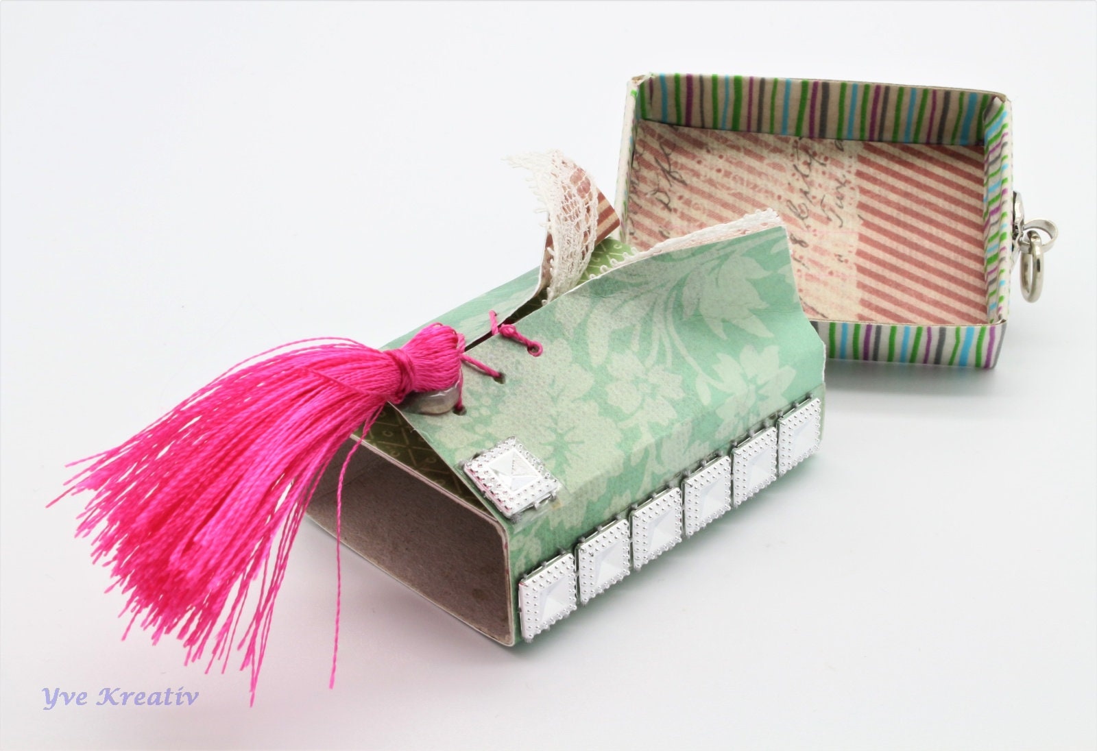 Kleine Schachtel, verzierte Streichholzschachtel als originelle Geschenkverpackung für Geld, Gutscheine und mehr
