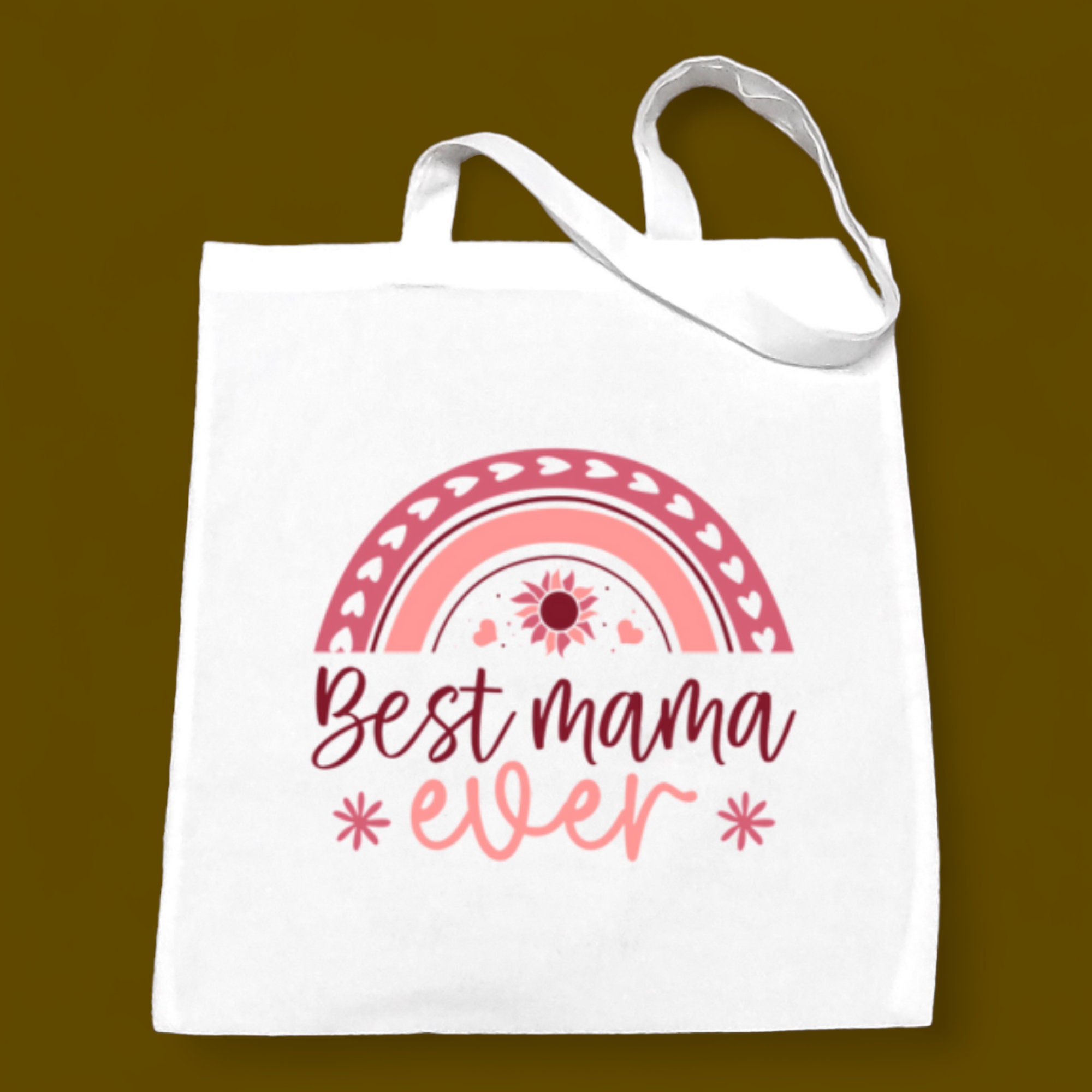 Stofftasche, Stoffbeutel, "Beste Mama", Einkaufstasche, Tasche, Geschenk zum Muttertag, Geburtstag, in Weiß oder Beige  #STSUB