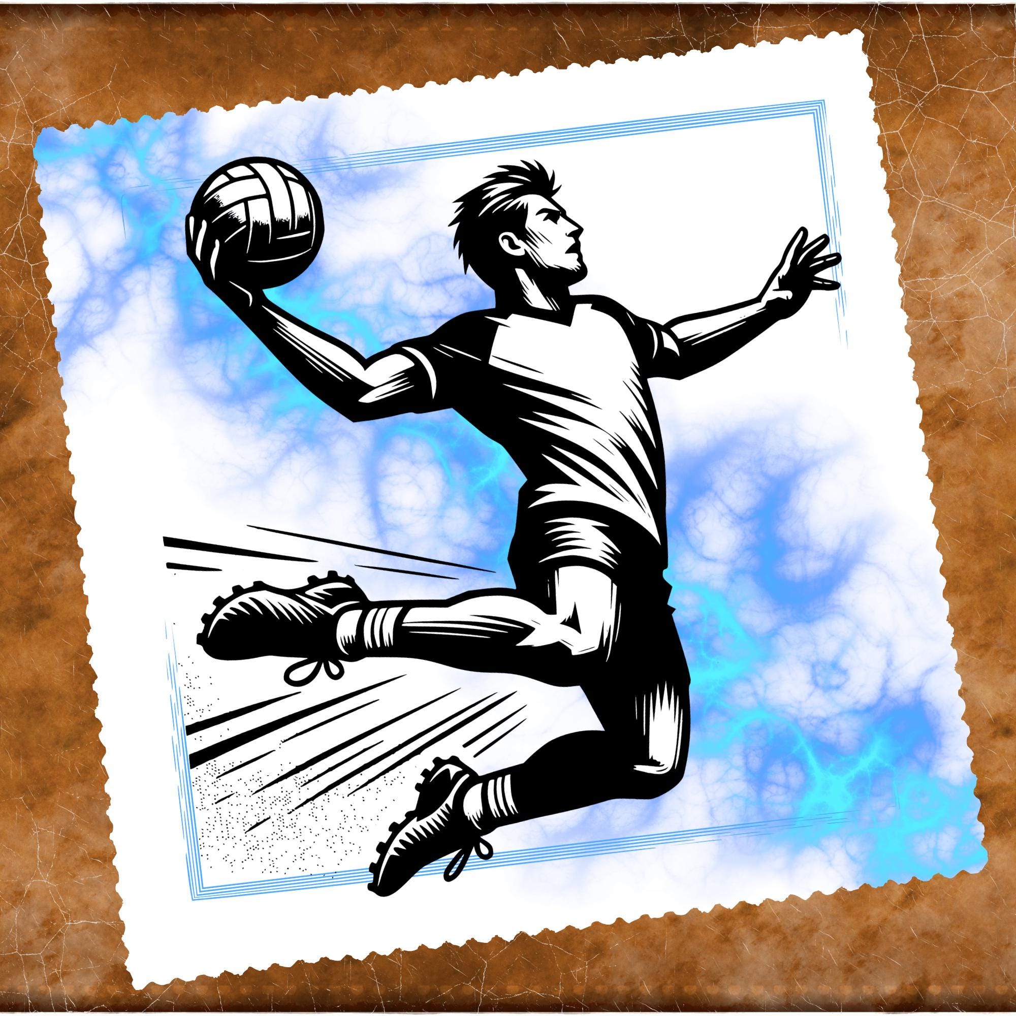 Brillenputztuch bedrucktes Mikrofasertuch für Brillen Tuch für Displays Handballspieler Geschenk Geburtstag Handballer #SP28