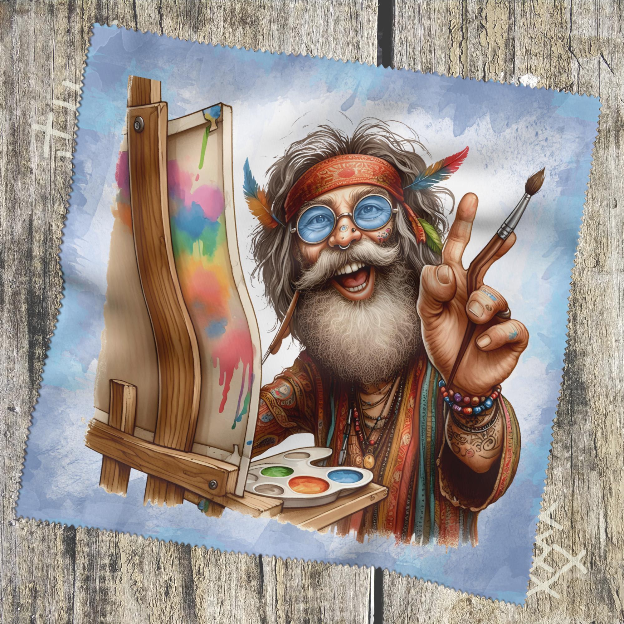 Brillenputztuch Maler bedrucktes Mikrofasertuch für Brillen Displaytuch Sonnenbrille Geschenk Künstler Mitbringsel Opa #BE14