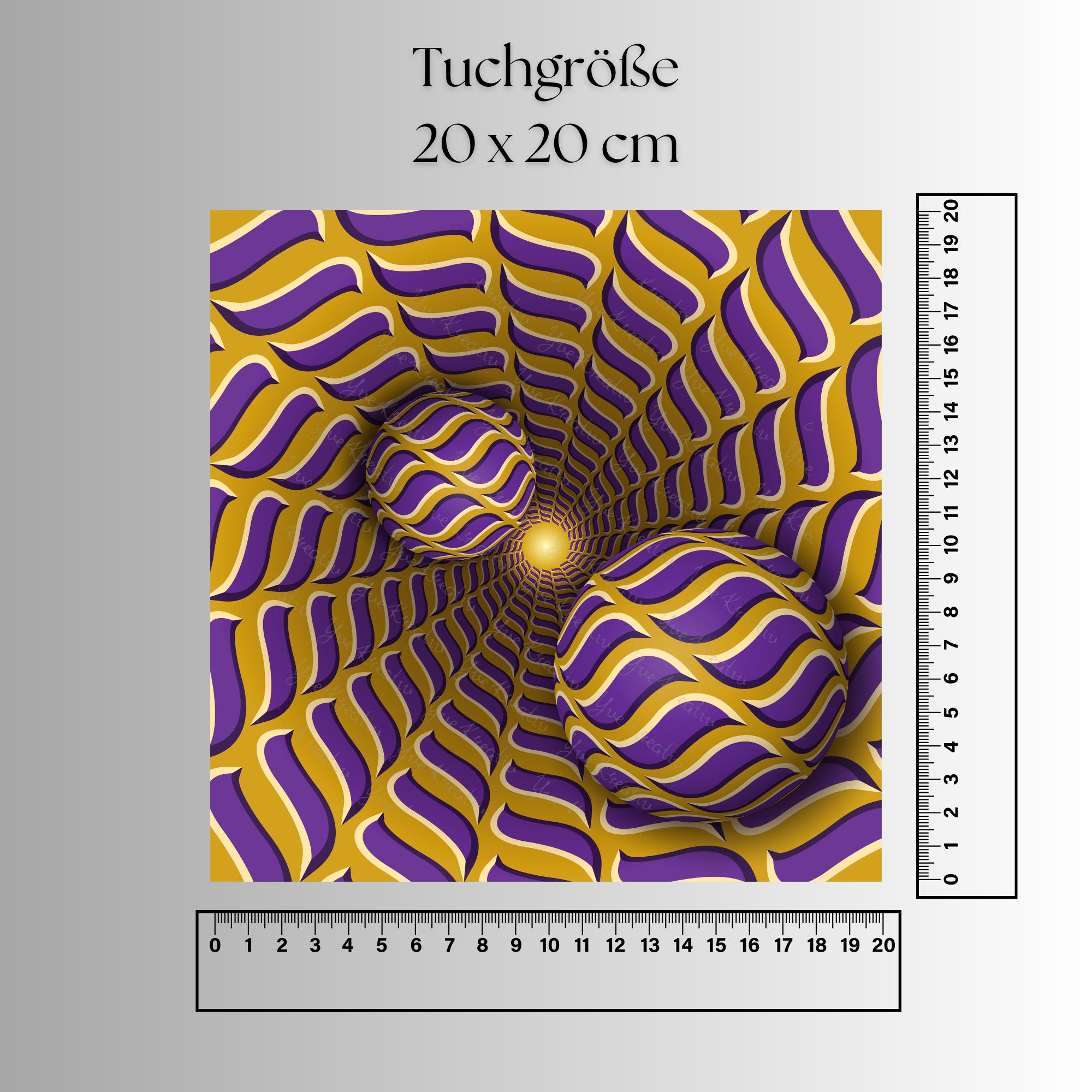 Brillenputztuch Optische Täuschung bedrucktes Mikrofasertuch für Brille Sonnenbrille Displays Handyputztuch Brillentuch Mikrofaser #AL79