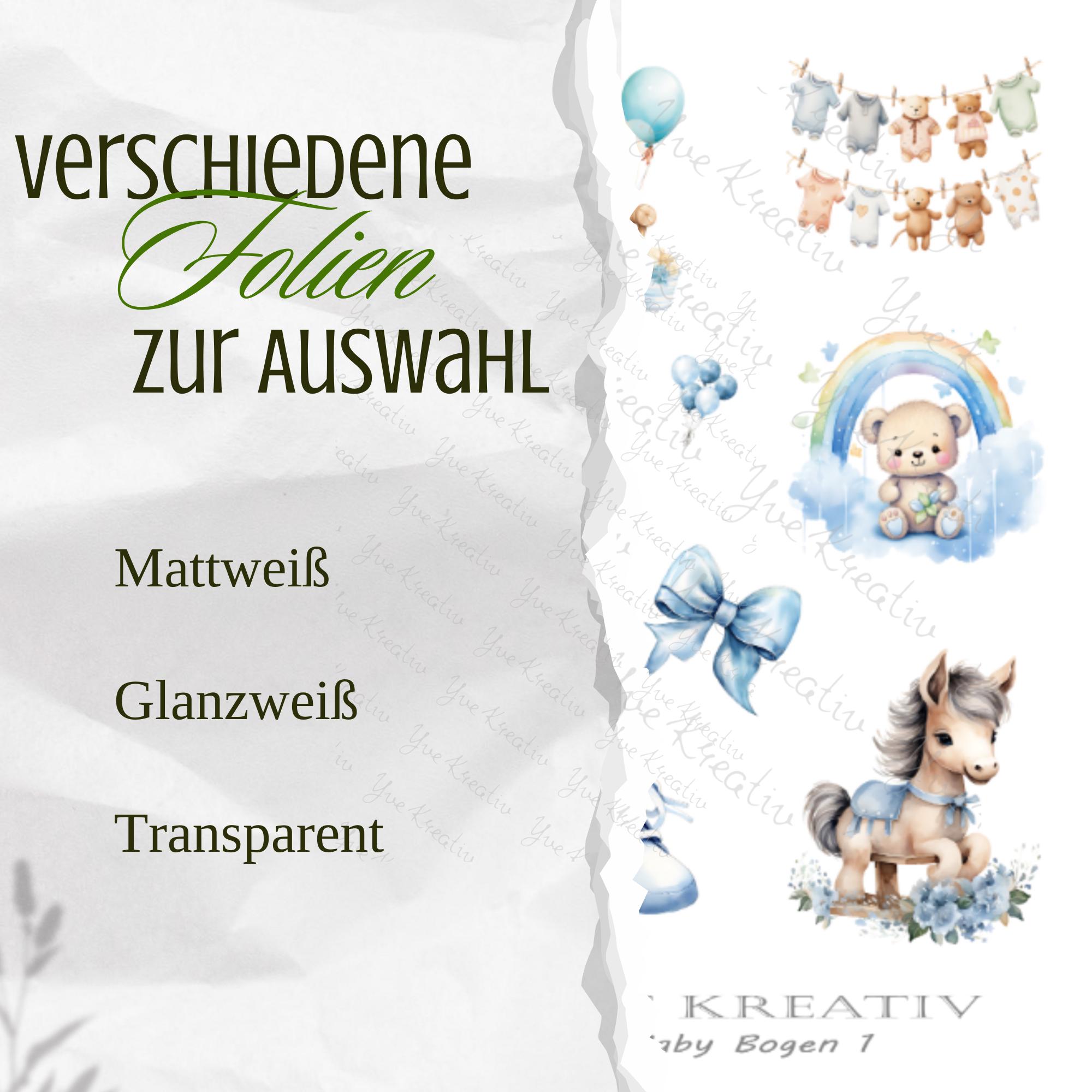 2 Stickerbogen SET Baby Boy Aufkleber Babyparty Sticker Geburt | Sticker Set zur Auswahl in Weiß - Transparent - Matt - Glanz #SBA6 2 Stickerbogen SET Baby Boy Aufkleber Babyparty Sticker Geburt | Sticker Set zur Auswahl in Weiß - Transparent - Matt - Glanz #SBA6