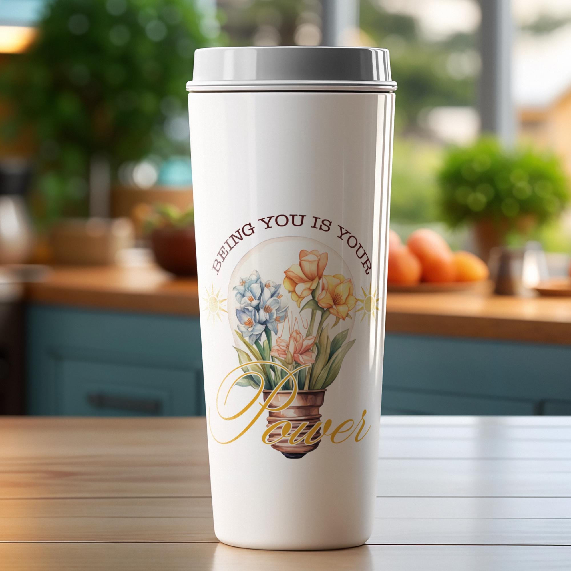 Kofferaufkleber, Geschenkaufkleber, Aufkleber Motivation, großer Blumen Sticker I zur Auswahl in Weiß oder Transparent  #SEG8