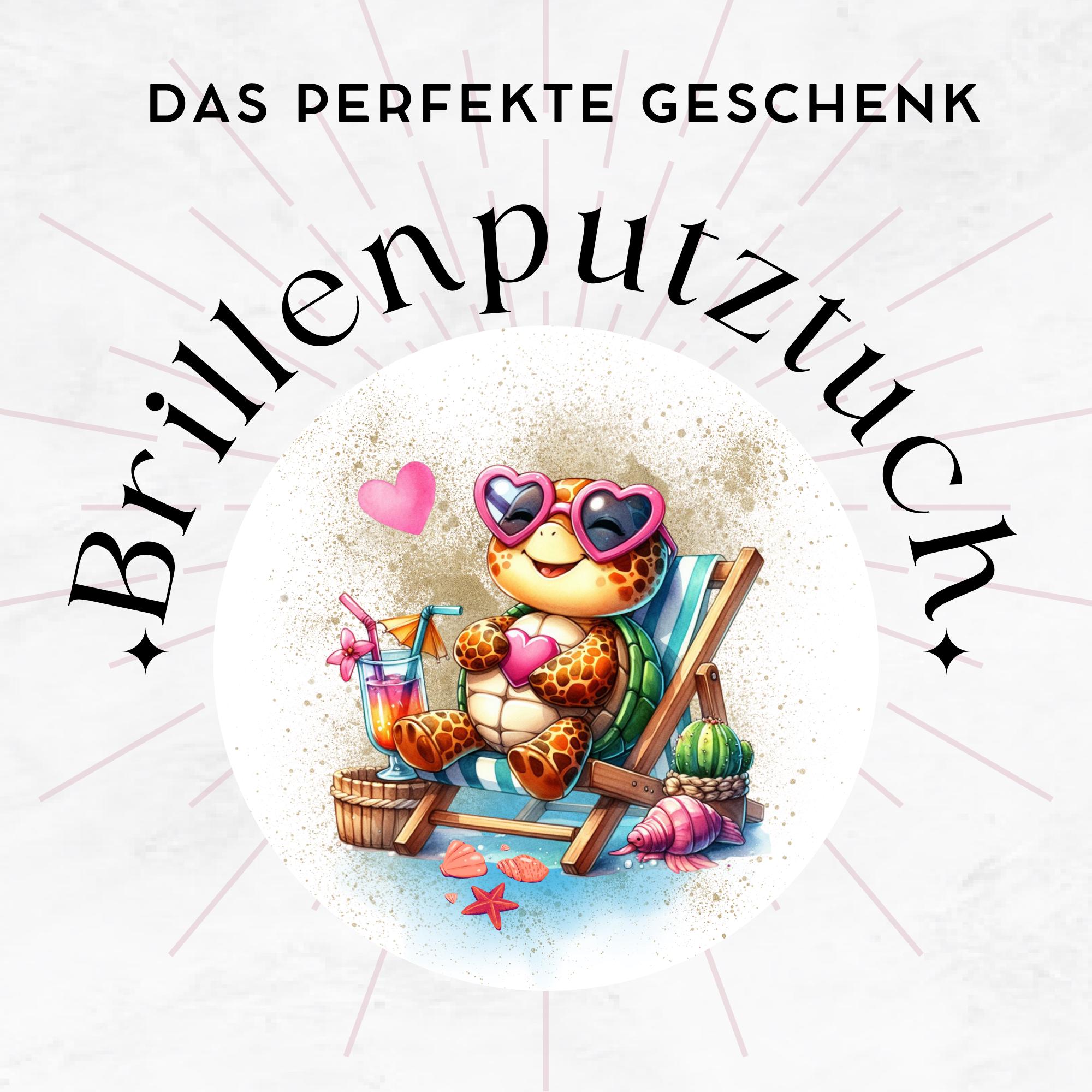 Brillenputztuch Schildkröte in Strandliege bedrucktes Mikrofasertuch für Sonnenbrille Display Handy Geschenk Urlaub Gutschein Reise #UR17 Brillenputztuch Schildkröte in Strandliege bedrucktes Mikrofasertuch für Sonnenbrille Display Handy Geschenk Urlaub Gutschein Reise #UR17