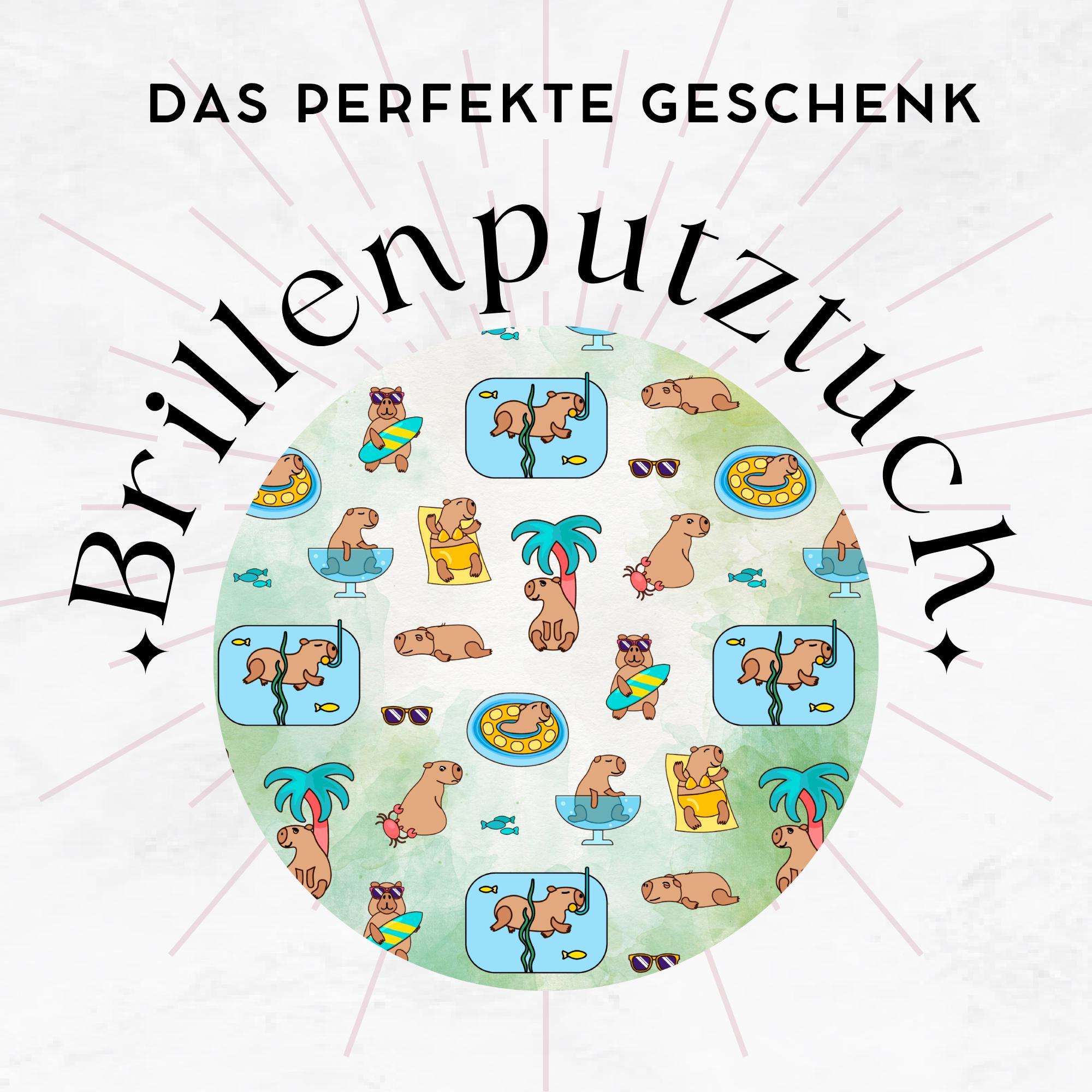 Brillenputztuch Wombat Urlaub bedrucktes Mikrofasertuch für Brille Sonnenbrille Reinigungstuch Handy Bildschirm Kamera Objektiv #TI159