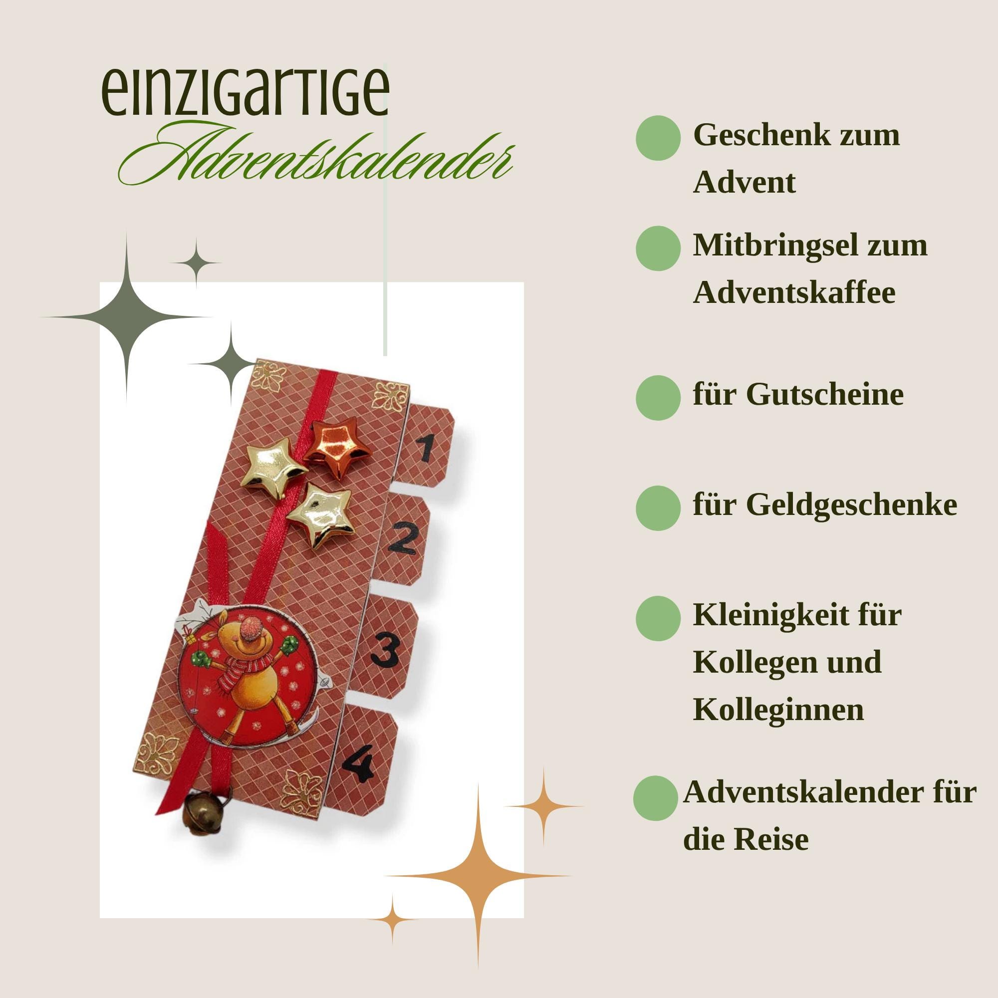 Adventskalender zum Befüllen aus 4 Streichholzschachteln Upcycling kleine Adventsgeschenke Geldgeschenk Weihnachten Mitbringsel #613960814