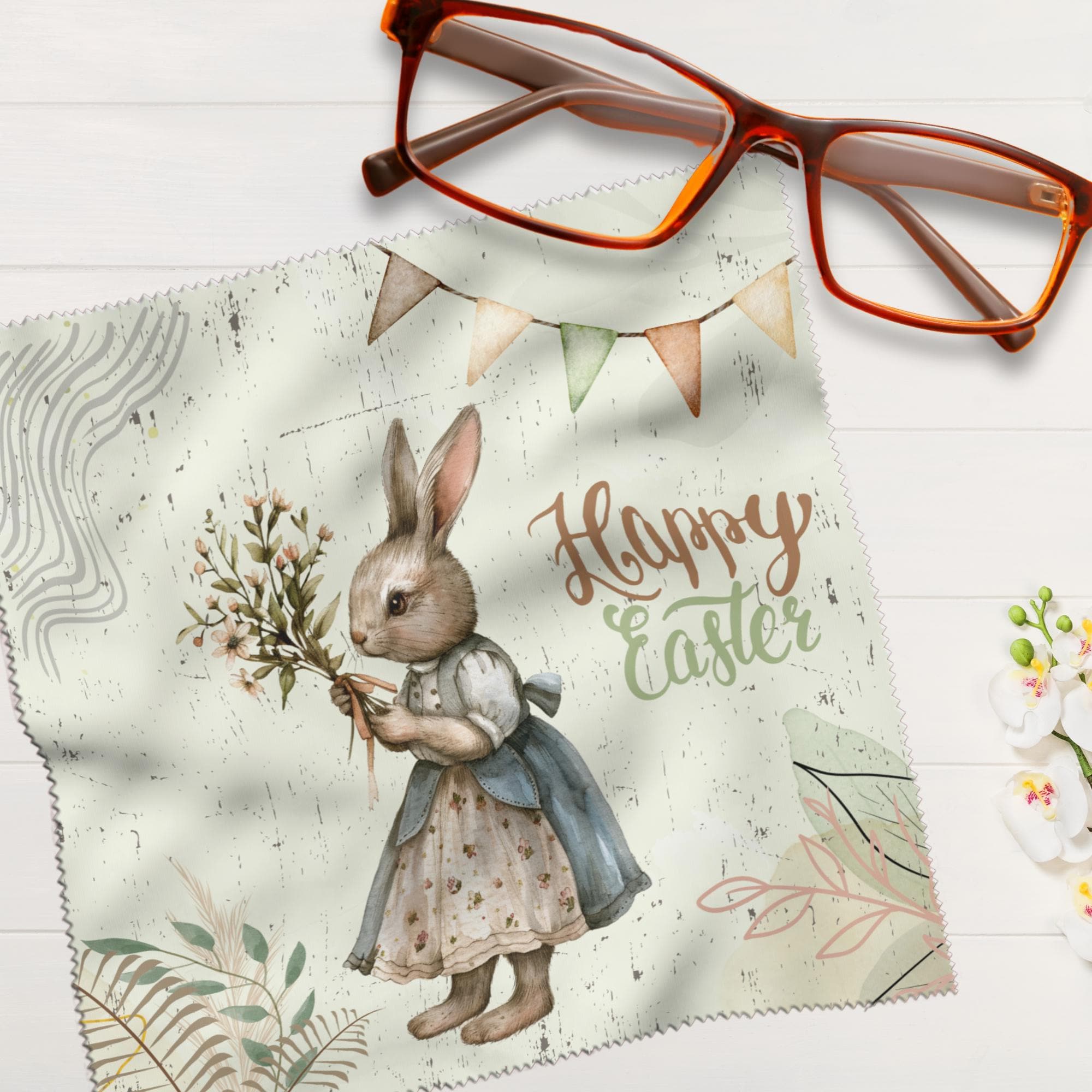 Ostergeschenk Brillenputztuch Geschenk zu Ostern  bedrucktes Mikrofasertuch für Brillen Kameratuch Brillentuch für Displays Objektive #OS19