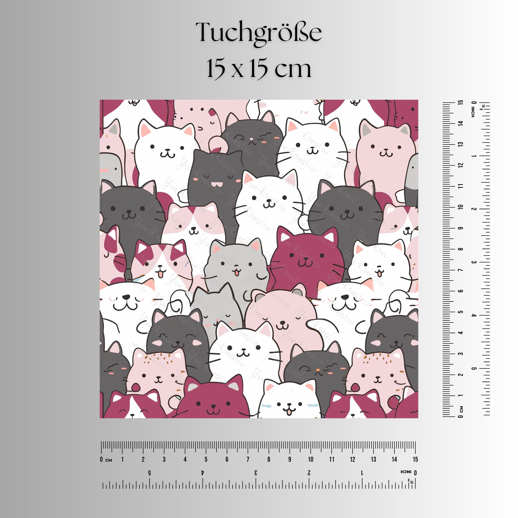 Brillenputztuch Katzen Geschenk Freundin Mitbringsel Katzenmama bedrucktes Mikrofasertuch für Sonnenbrille Brillentuch für Displays #TI148