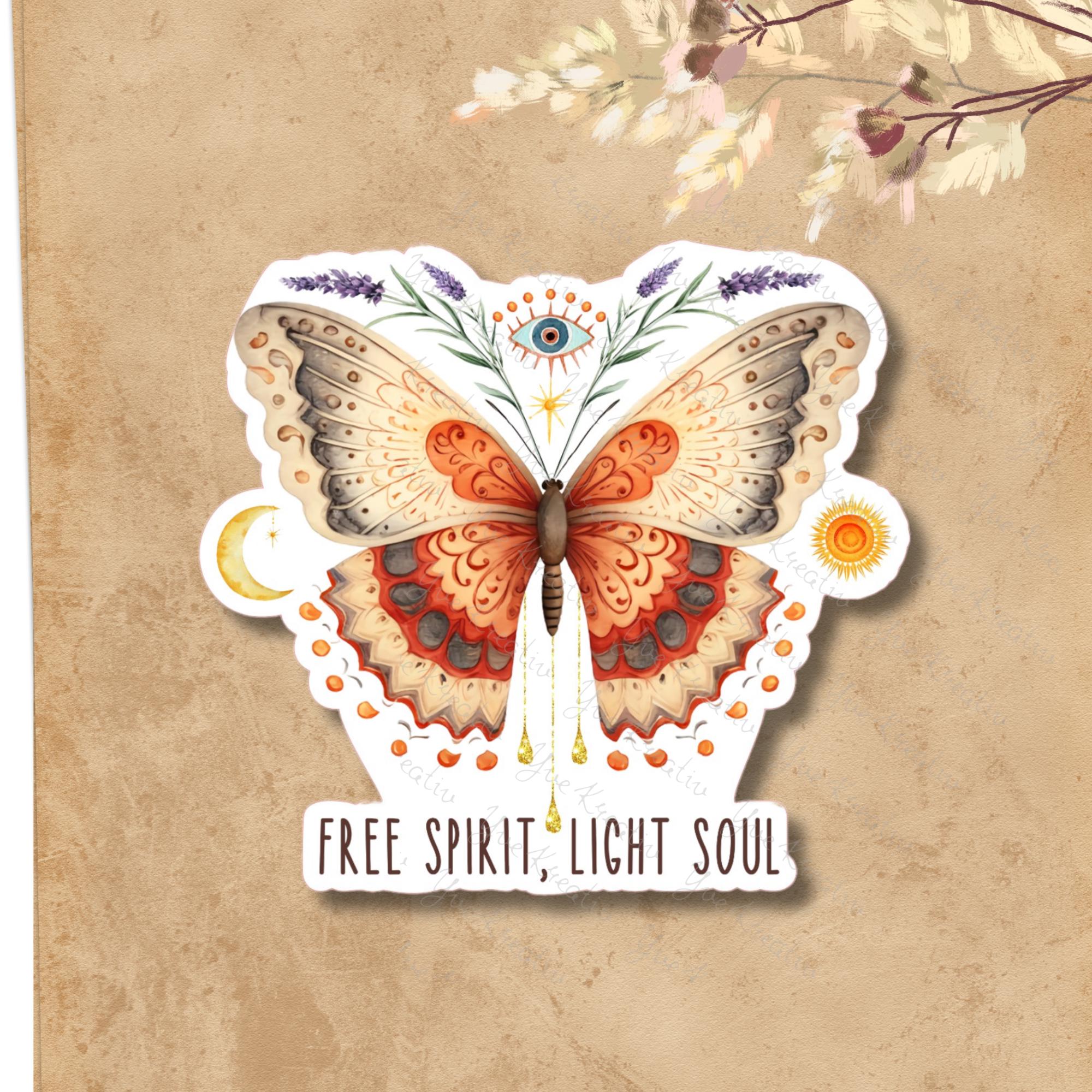 Kofferaufkleber, Geschenkaufkleber, Aufkleber Motivation, großer Schmetterling Sticker I zur Auswahl in Weiß oder Transparent  #SEG8