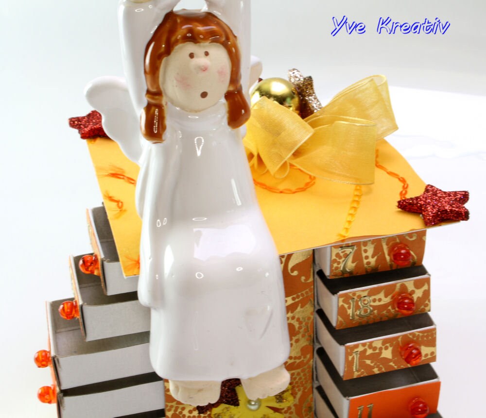 Adventskalender "Engel" / Streichholzschachteln / Tischkalender / X-Mas zum Befüllen aus 24 Streichholzschachteln  #627795461