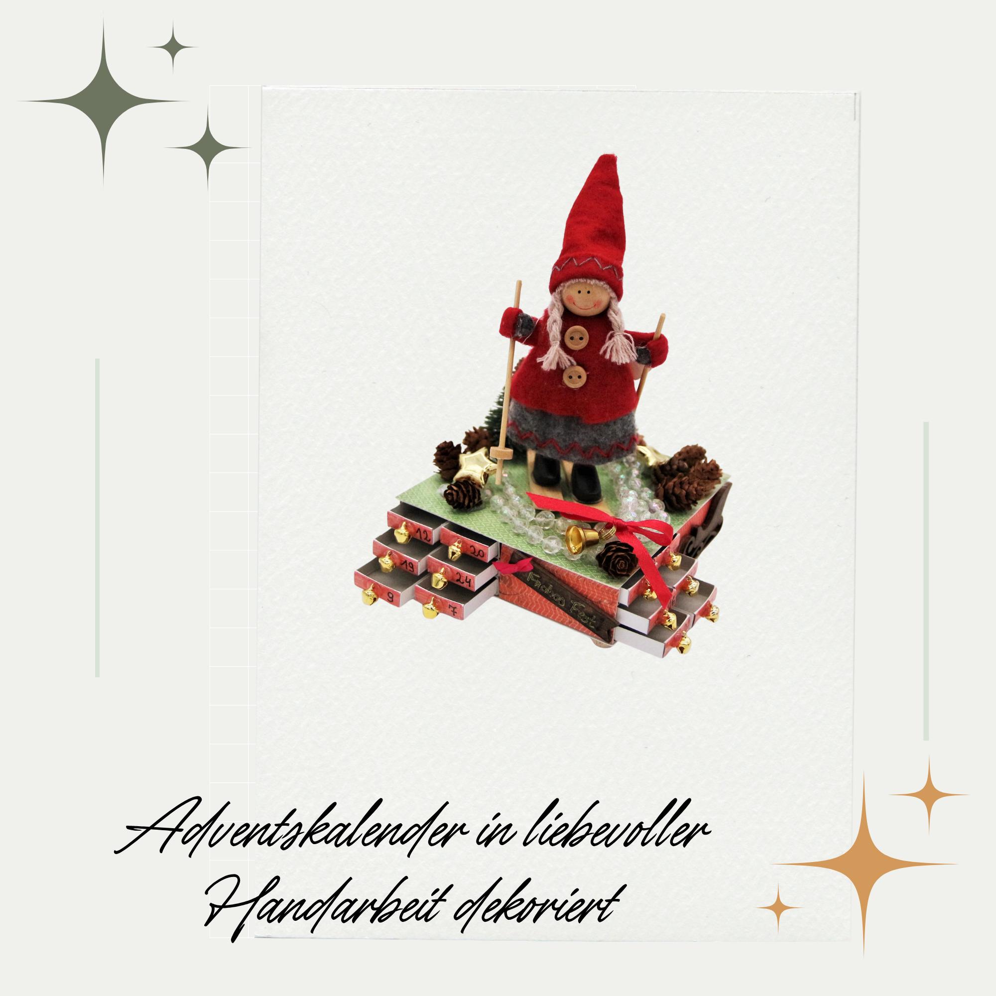 Adventskalender aus 24 Streichholzschachteln Tischdeko zu Weihnachten Adventskalender zum Befüllen Adventsdeko Geschenk Freundin #1108369555