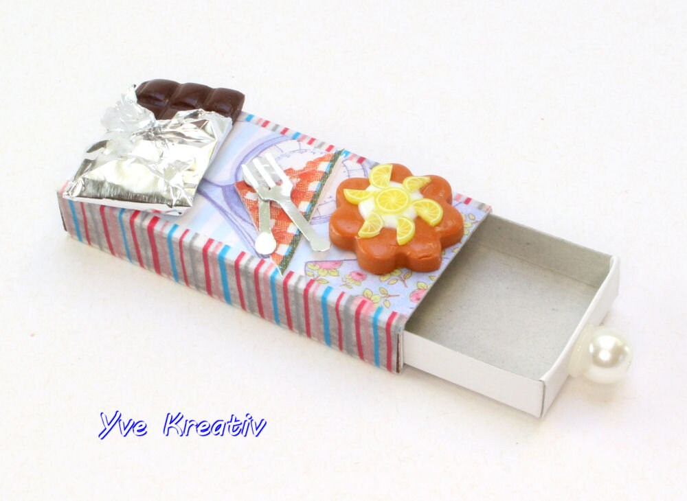 Kleine Schachtel, verzierte Streichholzschachtel als originelle Geschenkverpackung für Geld, Gutscheine und mehr