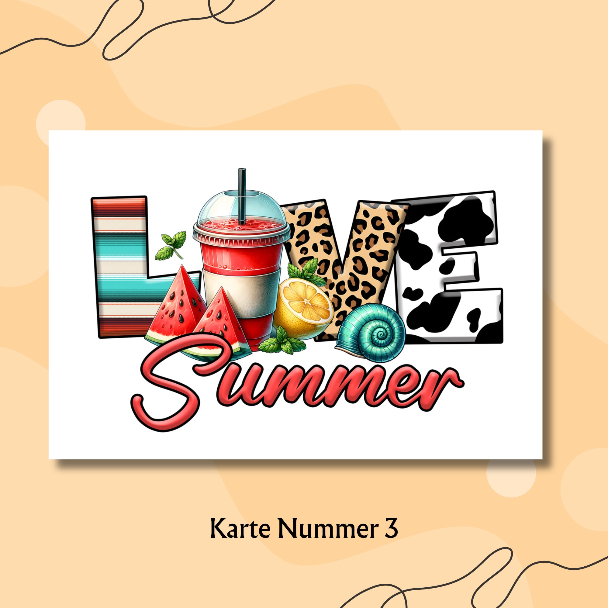 Postkarte, Grußkarte, Karte zum Geburtstag, Glückwunschkarte I Urlaub, Sommer, Strand   #PHO