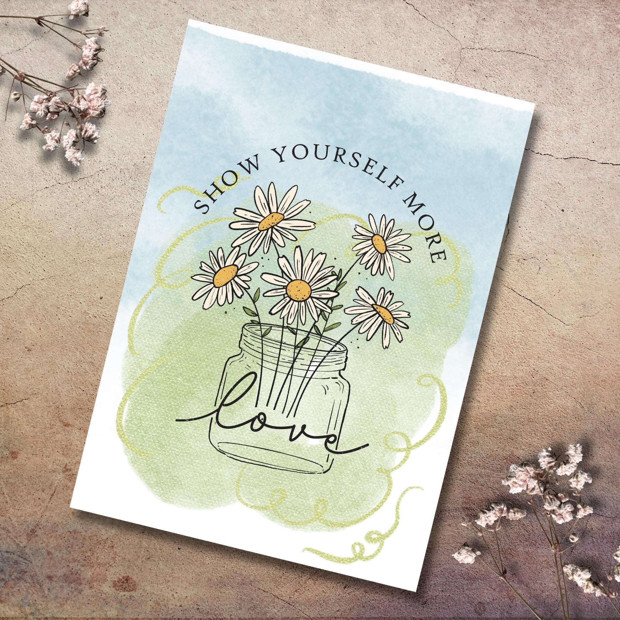 Postkarte, Grußkarte, Karte zum Geburtstag, Motivation, Aufmunterung I Blüten #PLS