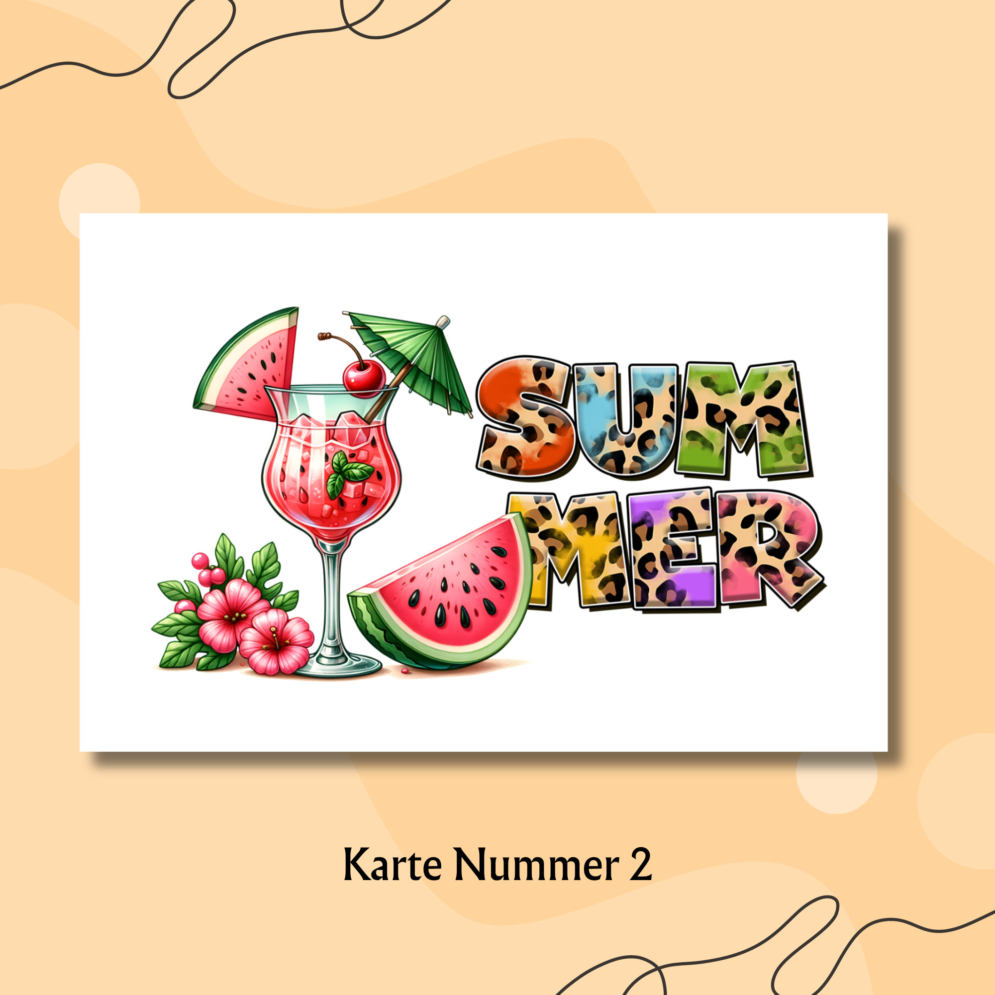 Postkarte, Grußkarte, Karte zum Geburtstag, Glückwunschkarte I Urlaub, Sommer, Strand   #PHO
