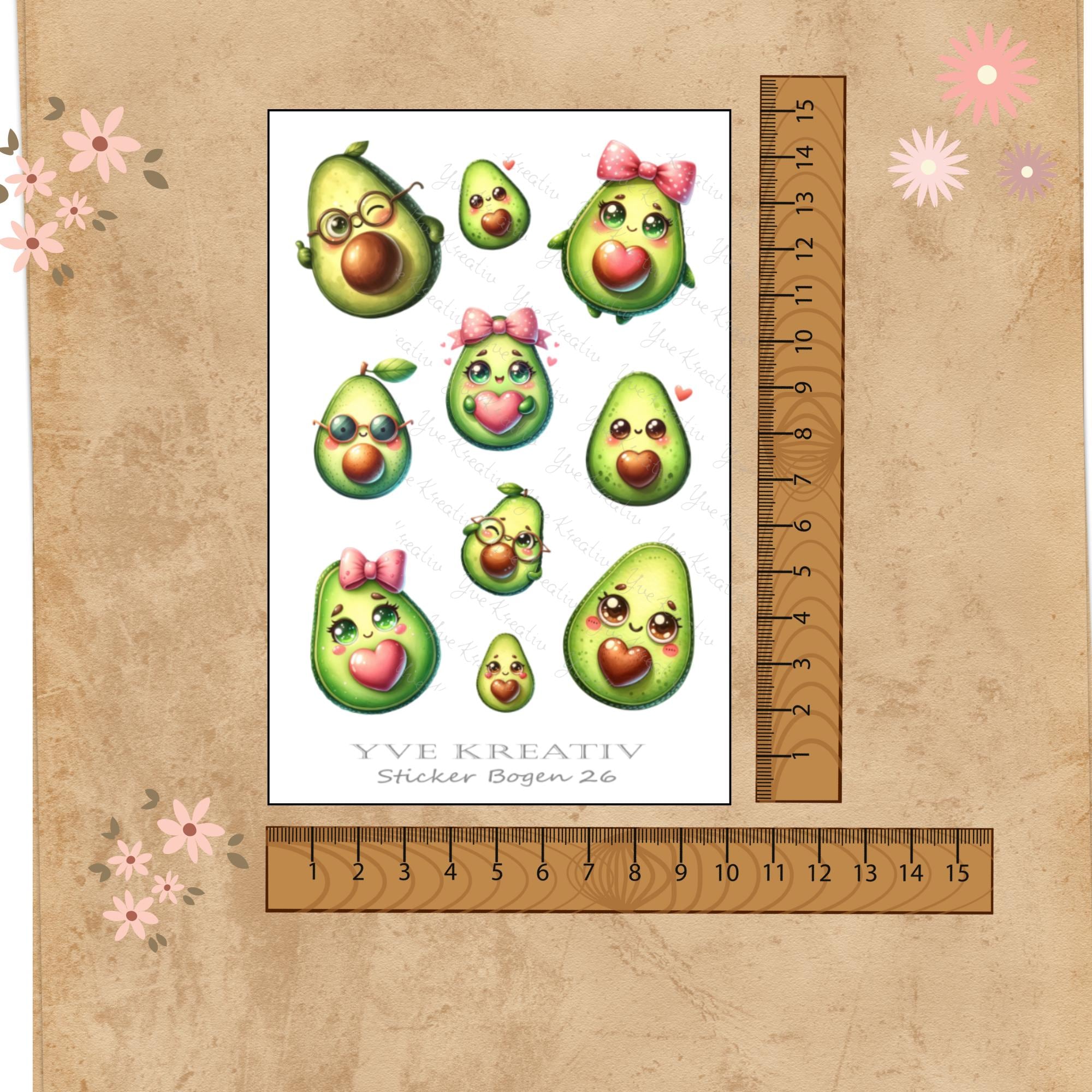 2 Stickerbogen SET lustige Avocado Aufkleber witzige Sticker | Sticker Set zur Auswahl in Weiß - Transparent - Matt - Glanz #SBA6 2 Stickerbogen SET lustige Avocado Aufkleber witzige Sticker | Sticker Set zur Auswahl in Weiß - Transparent - Matt - Glanz #SBA6
