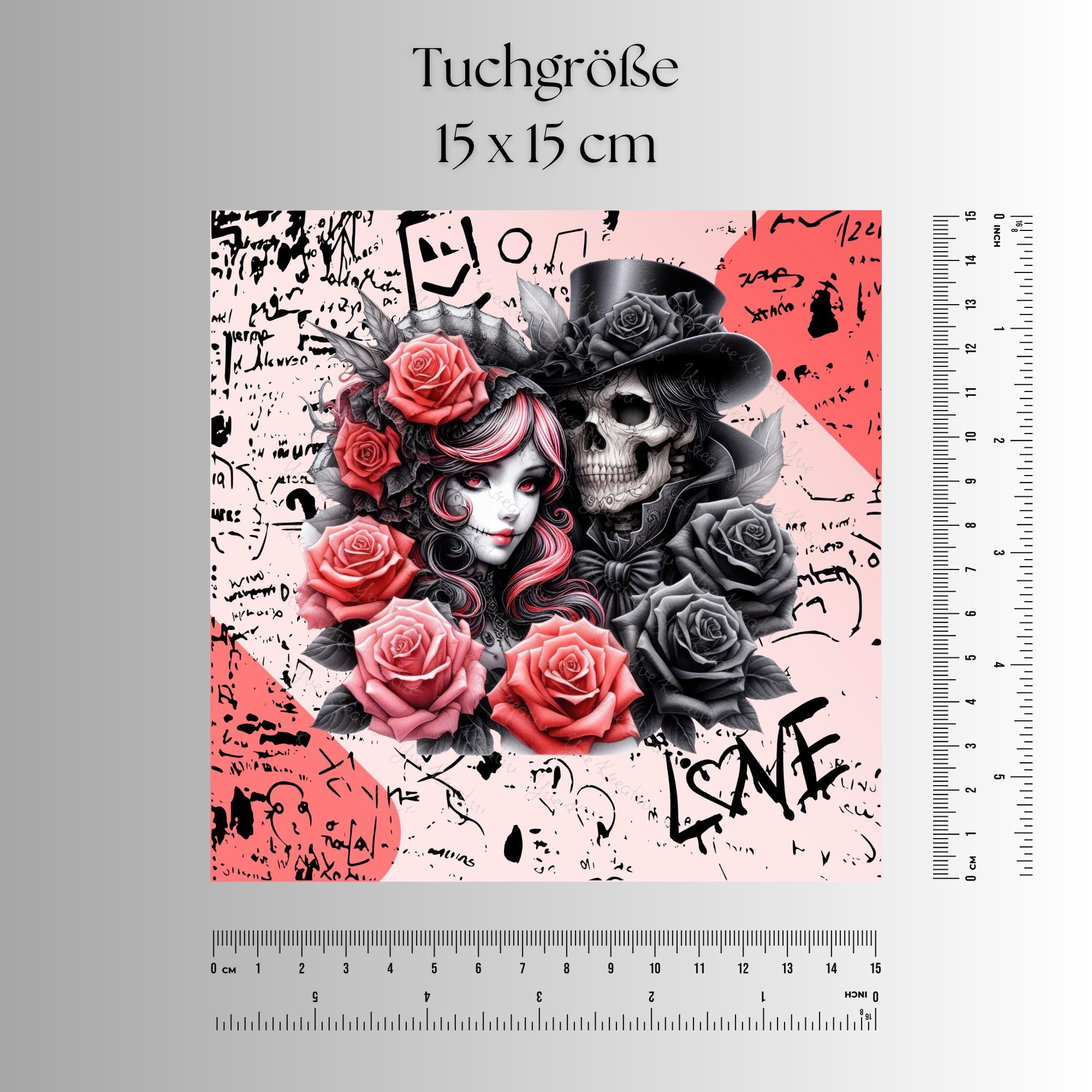 Brillenputztuch – Individuell bedrucktes Mikrofasertuch für Brillen, Displays & mehr | Perfektes Geschenk zur Gothic Hochzeit #HO7