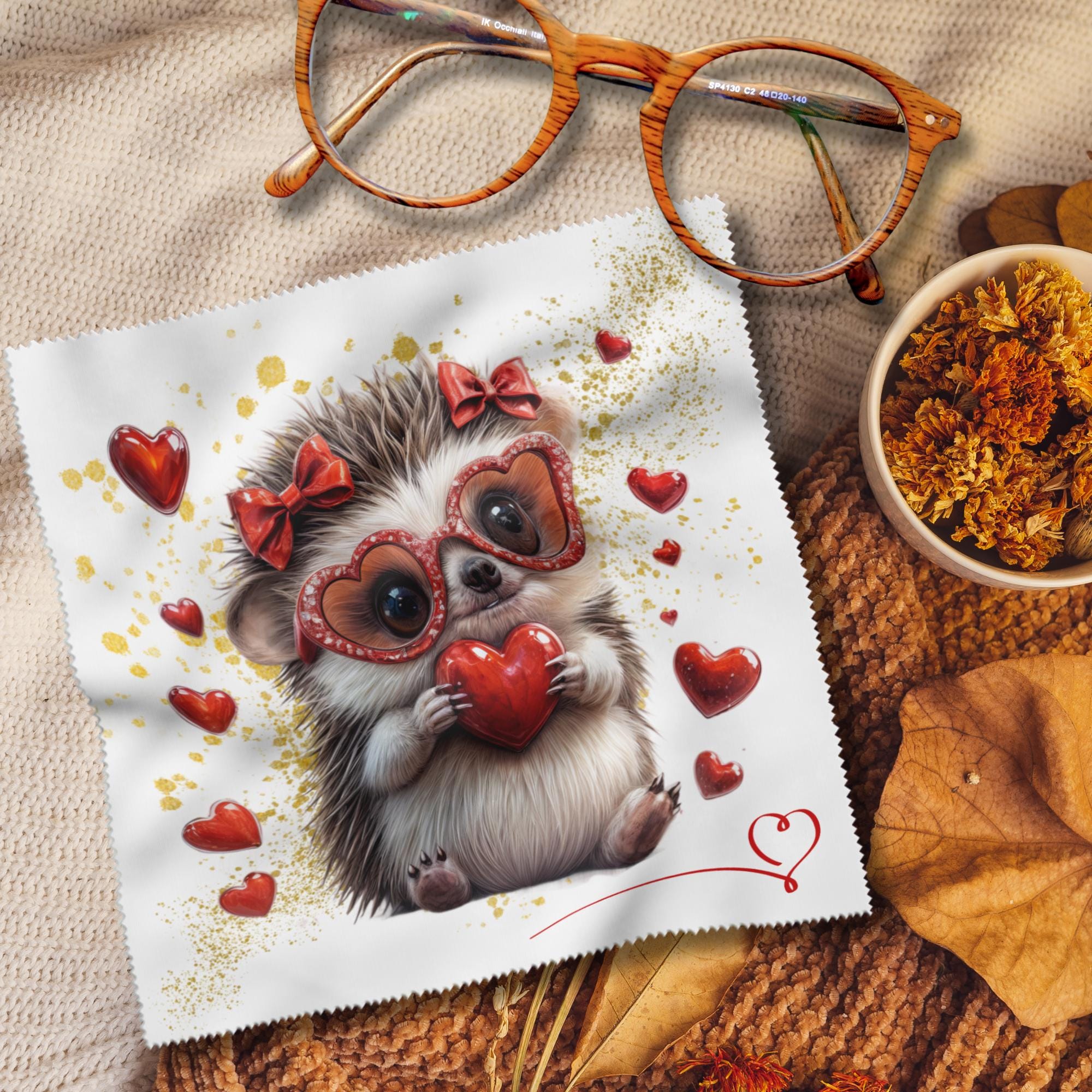 Brillenputztuch – Individuell bedrucktes Mikrofasertuch für Brillen, Displays & mehr | Perfektes Geschenk zum Valentinstag #TI28