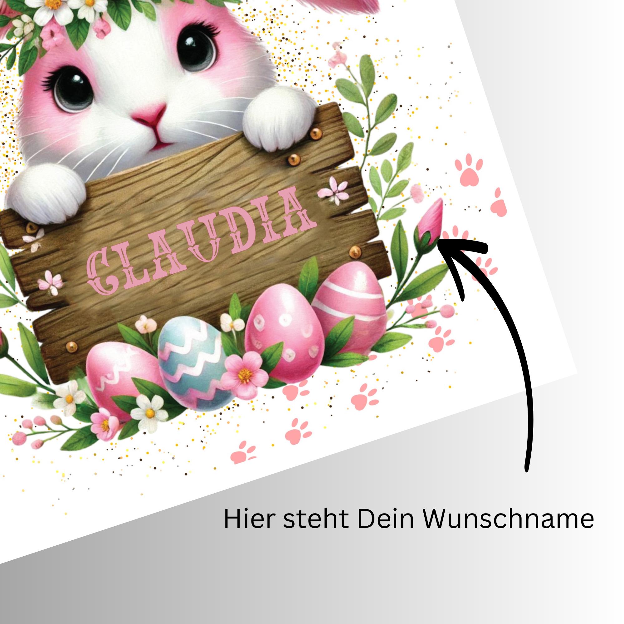 Brillenputztuch mit Namen Geschenk zu Ostern bedrucktes Mikrofasertuch Ostergeschenk für Brillen Tuch für Displays Objektive  #OS23P