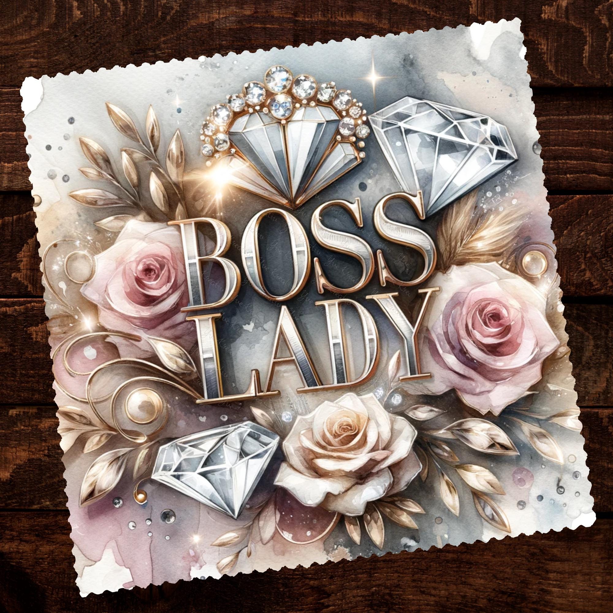 Brillenputztuch Boss Lady bedrucktes Mikrofasertuch für Brille Display Handy Sonnenbrille Größe 15x15 cm oder 20x20 cm #BE18