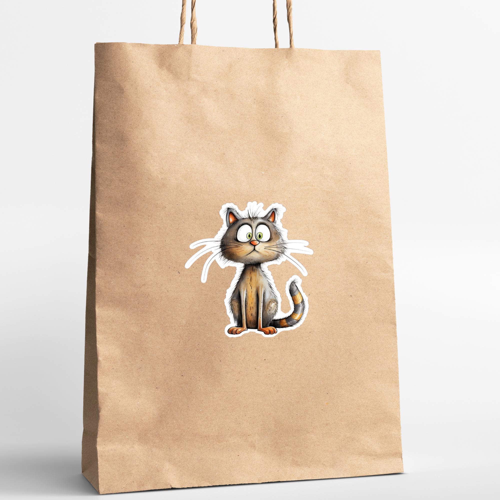 Großer Aufkleber, lustige Katze Sticker, großer Koffer Sticker, Kofferaufkleber - 3 Aufkleber zur Auswahl in Weiß oder Transparent #SEG8 Großer Aufkleber, lustige Katze Sticker, großer Koffer Sticker, Kofferaufkleber - 3 Aufkleber zur Auswahl in Weiß oder Transparent #SEG8