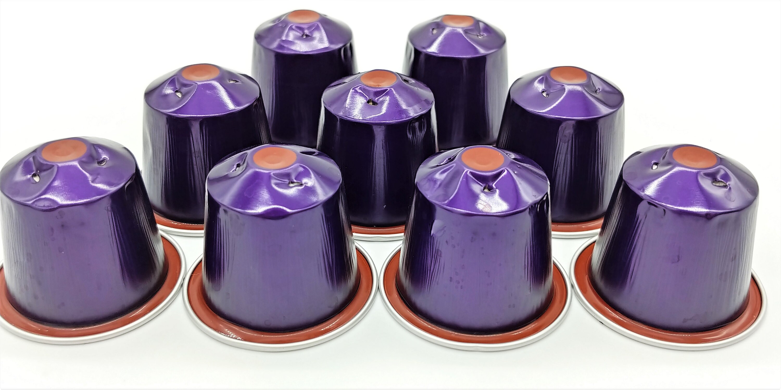 10 leere Kaffeekapseln Farbe : lila mit rot  #KNS
