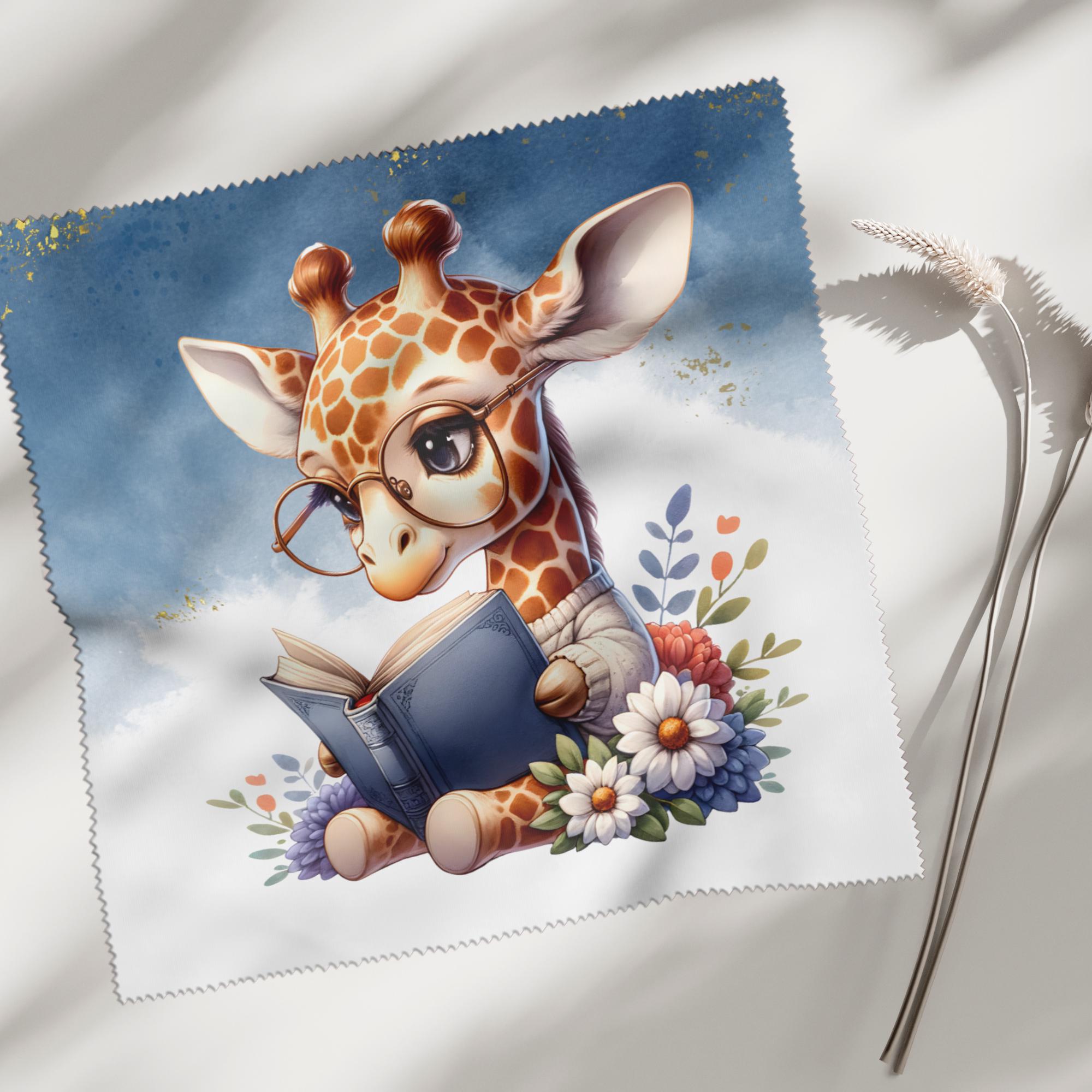 Brillenputztuch bedrucktes Mikrofasertuch für Brillen Kameratuch Brillentuch für Displays Objektive Geschenk Geburtstag Giraffe #TI125