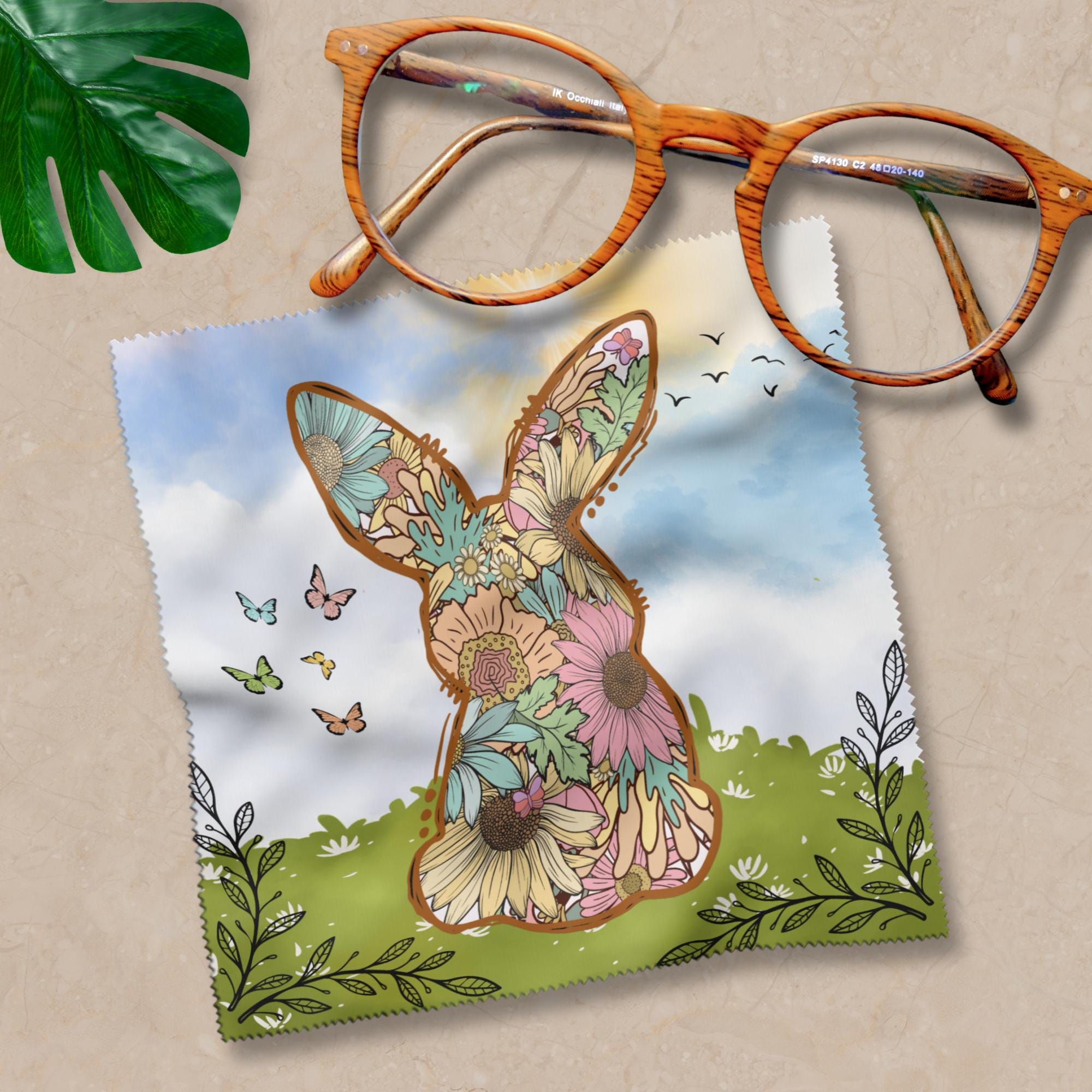 Brillenputztuch – Individuell bedrucktes Mikrofasertuch für Brillen, Displays & mehr | Perfektes Geschenk zu Ostern  #TI9