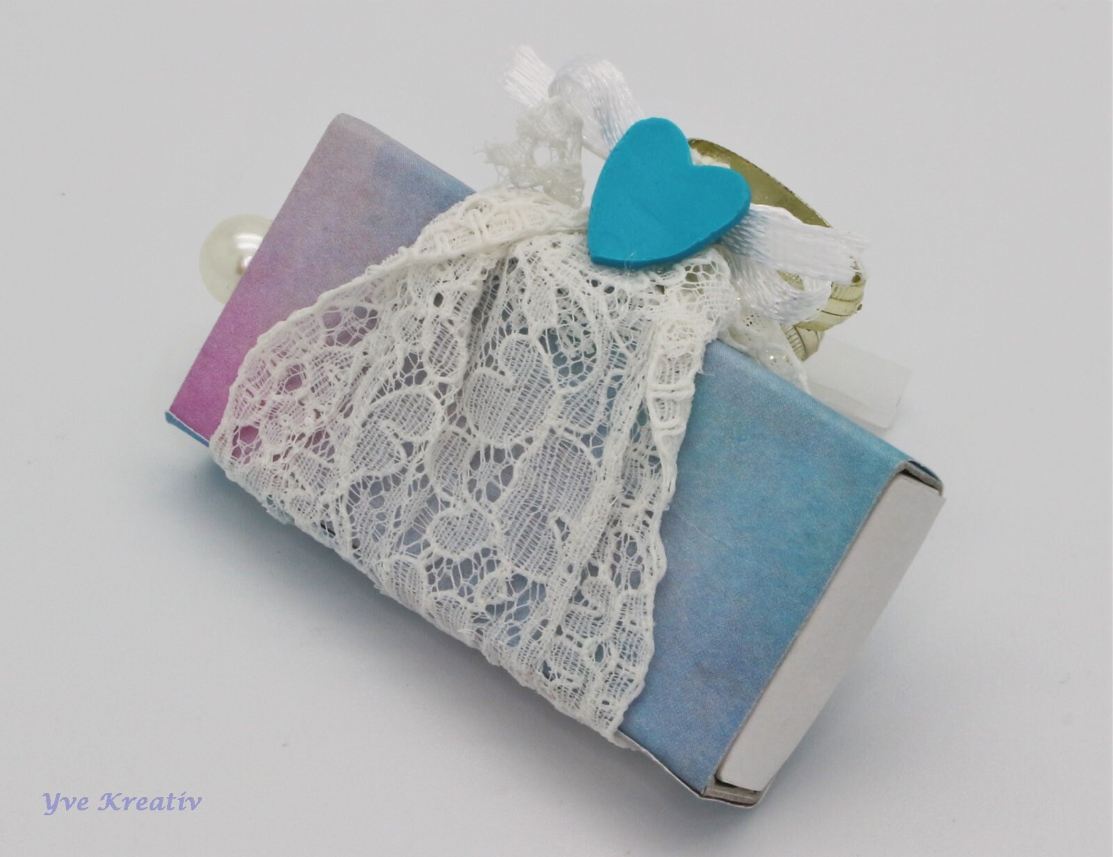 Kleine Schachtel, verzierte Streichholzschachtel als originelle Geschenkverpackung für Geld, Gutscheine und mehr