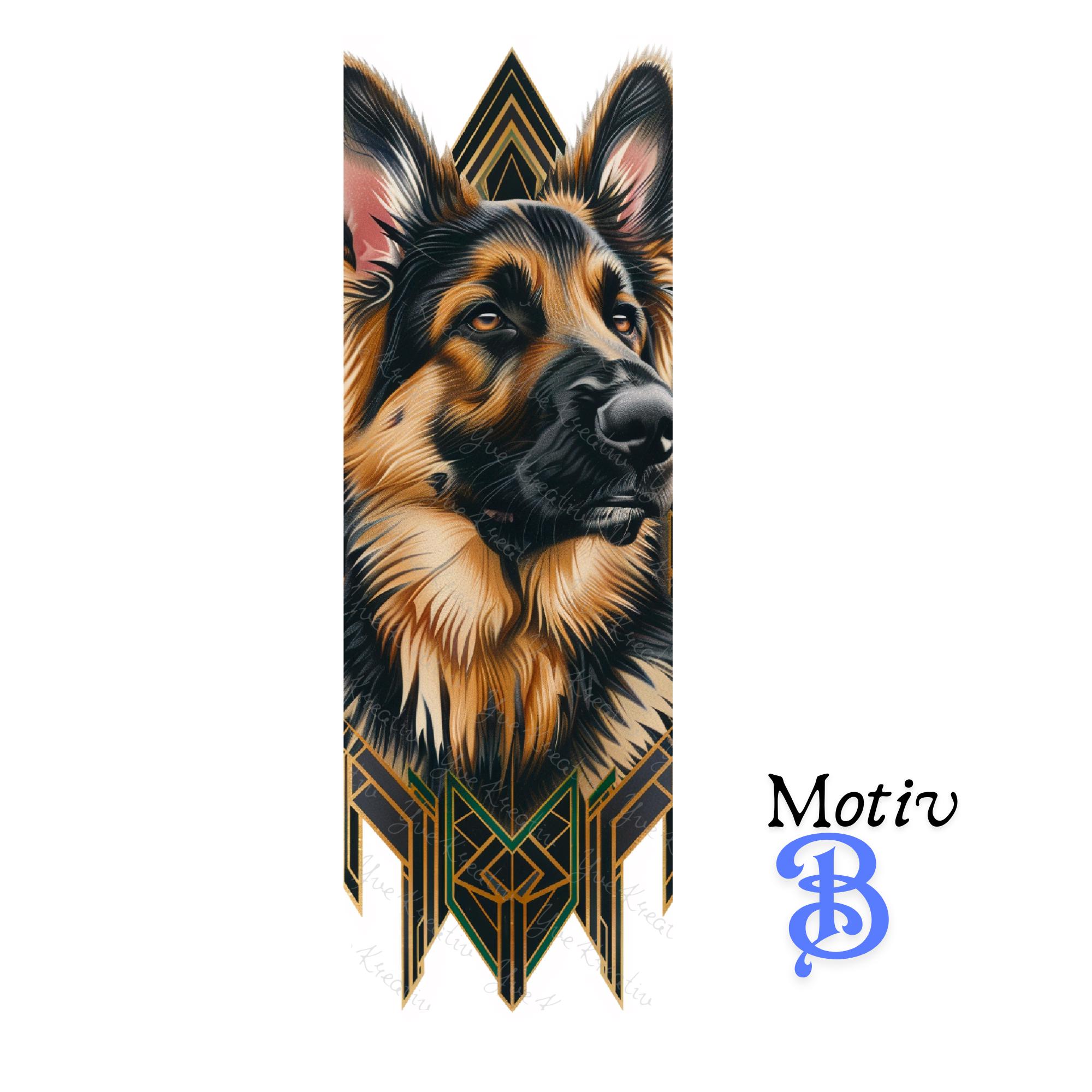 Lesezeichen aus Metall Schäferhund Geschenk Bücherzeichen Löwe Mitbringsel Tierliebhaber Bookmark Art Déco Stil -2 Motive zur Auswahl #LEALU