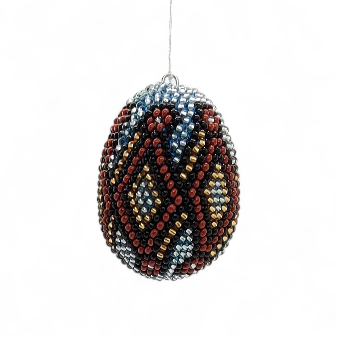 Osterei - Dekoei aus hunderten Miniperlen gehäkelt Osterdekoration Osterschmuck zum Aufhängen #781484147