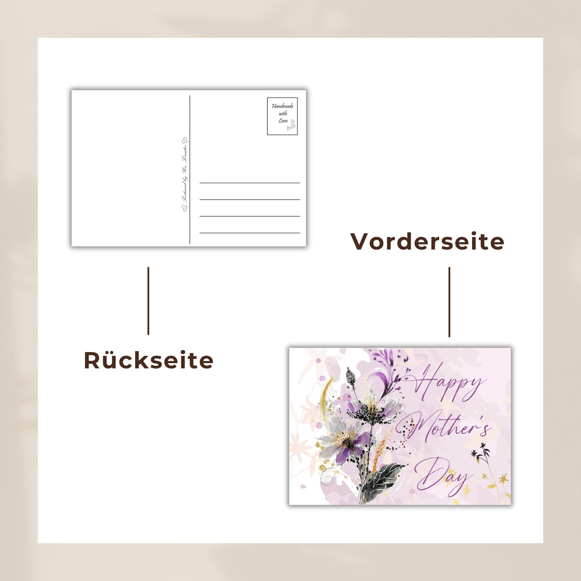 Geschenk zum Muttertag Postkarte Karte Glückwunschkarte Grußkarte Geschenkkarte auf DIN A6 Karte mit Glanzoberfläche #PHO Geschenk zum Muttertag Postkarte Karte Glückwunschkarte Grußkarte Geschenkkarte auf DIN A6 Karte mit Glanzoberfläche #PHO