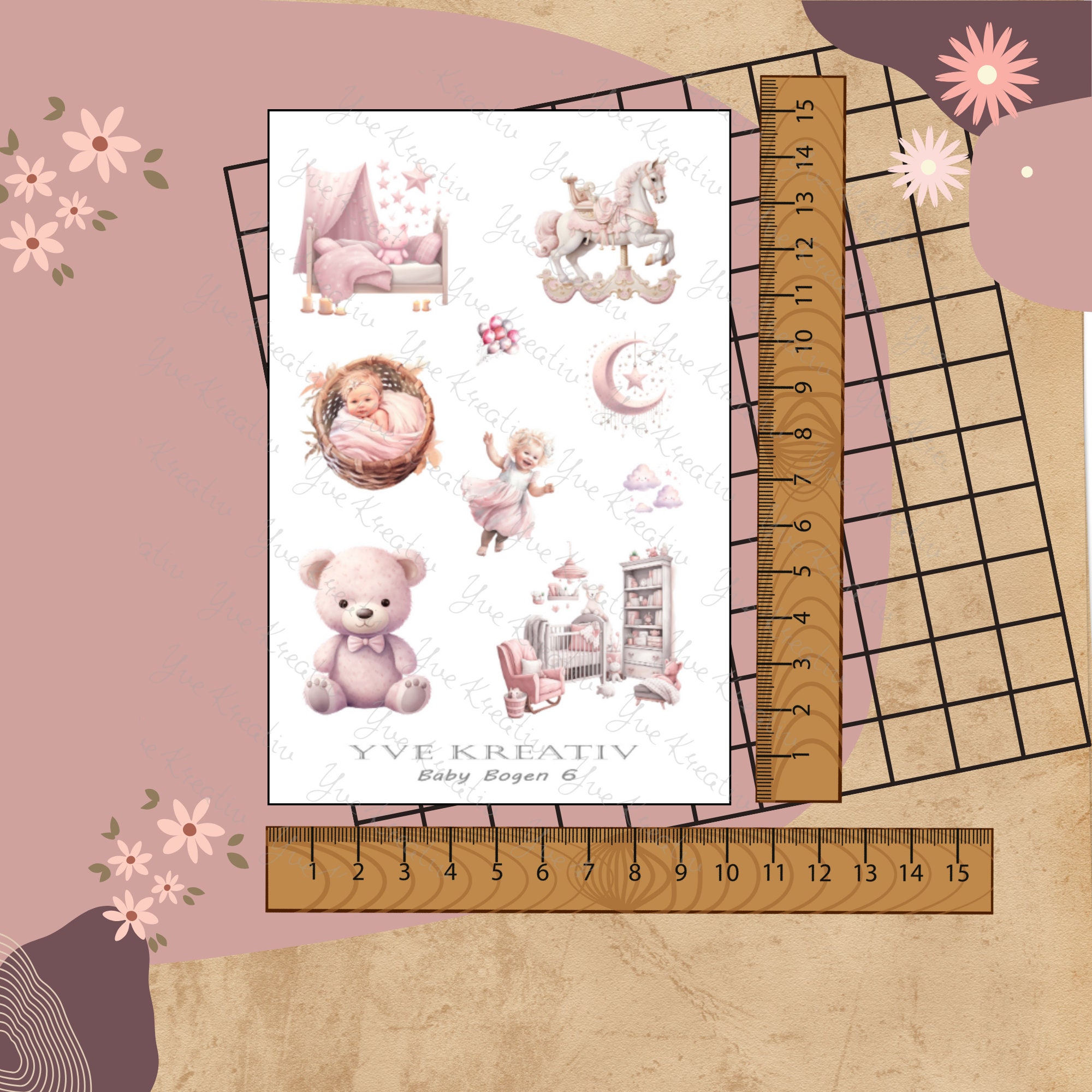 2 Stickerbogen SET Baby Girl Aufkleber Babyparty Sticker Geburt | Sticker Set zur Auswahl in Weiß - Transparent - Matt - Glanz #SBA6 2 Stickerbogen SET Baby Girl Aufkleber Babyparty Sticker Geburt | Sticker Set zur Auswahl in Weiß - Transparent - Matt - Glanz #SBA6