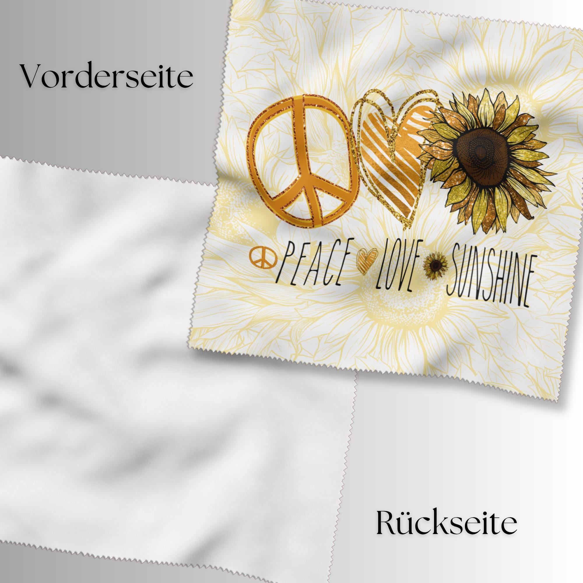 Brillenputztuch Sonnenblume Geschenk Peace bedrucktes Mikrofasertuch für Brillen Displays Mitbringsel Freundin Geschenkidee Mama #MO16 Brillenputztuch Sonnenblume Geschenk Peace bedrucktes Mikrofasertuch für Brillen Displays Mitbringsel Freundin Geschenkidee Mama #MO16
