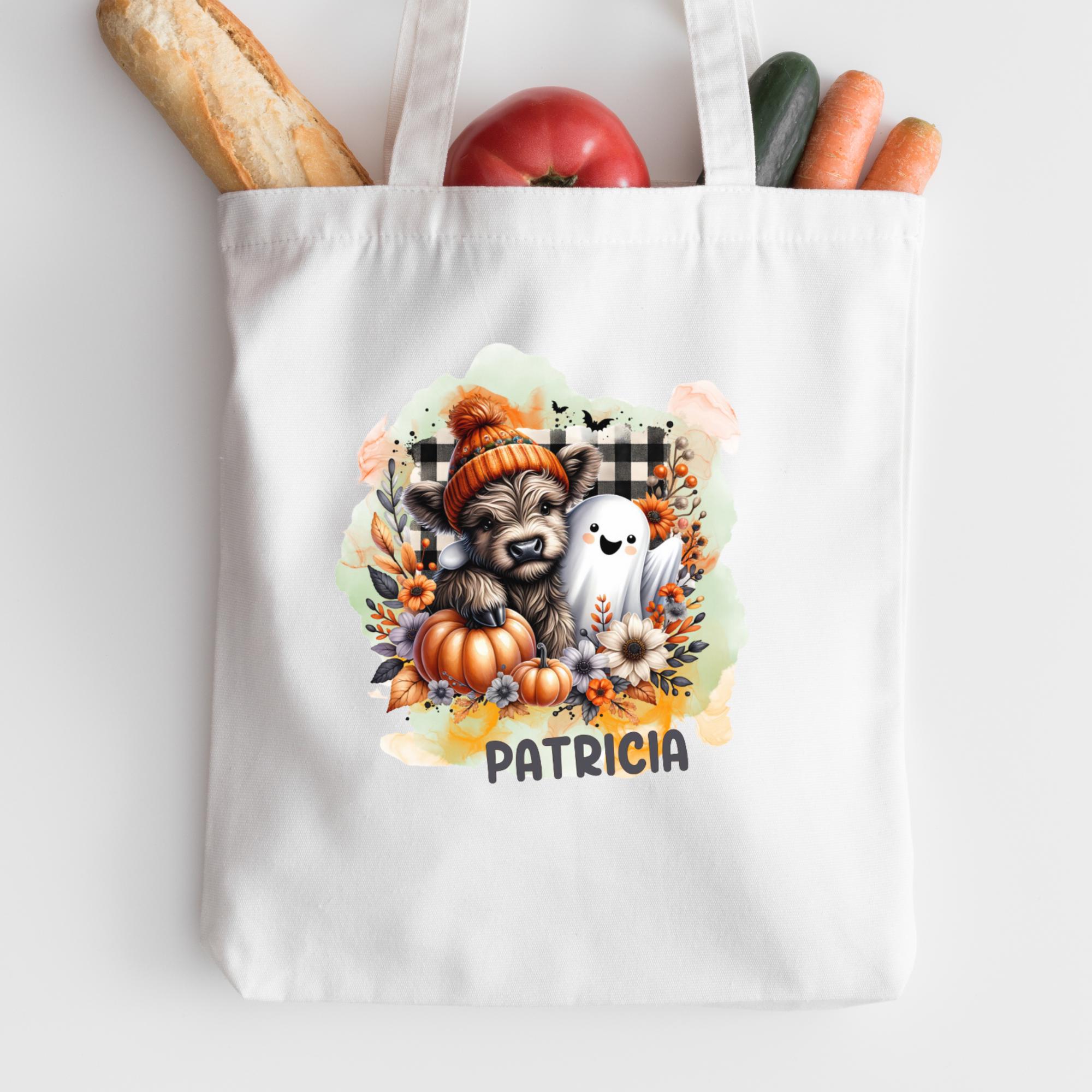 Stofftasche personalisierbar, Stoffbeutel, Einkaufstasche, Tasche zu Halloween oder als individuelles Geschenk zum Herbst  #STSUB