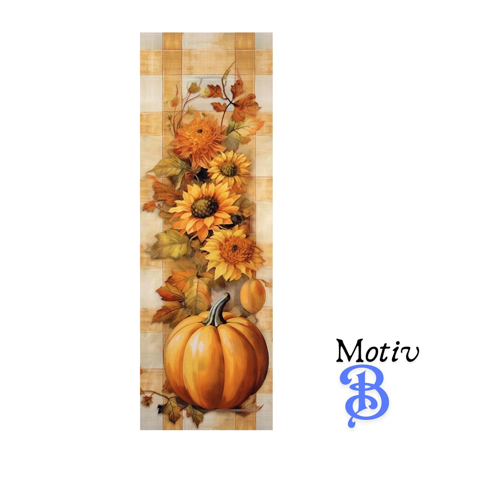 Lesezeichen aus Aluminium Sonnenblumen Kürbis Geschenk Herbst Mitbringsel Halloween Bücherzeichen Bookmark - 2 Motive zur Auswahl  #LEALU