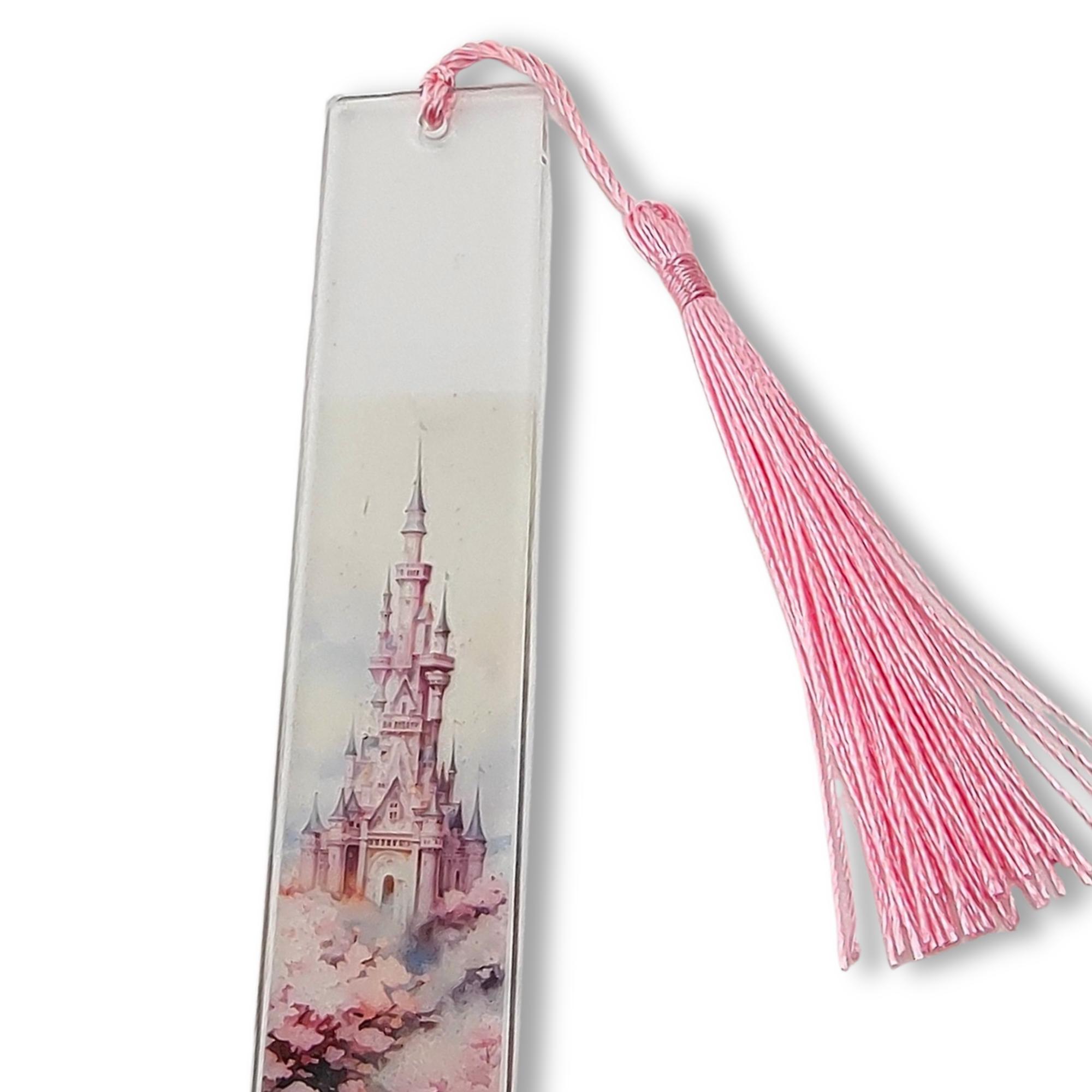 Lesezeichen aus Epoxidharz Märchenschloss Geschenk Geburtstag Mitbringsel zum Buchgeschenk Geschenkidee Buchzeichen transparent #LEEPOX