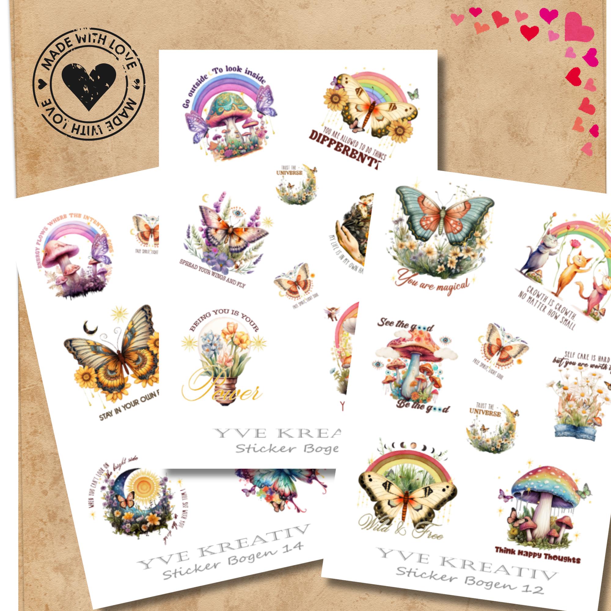 Aufkleber Motivation Aufmunterung Sticker Bogen Set 3 Stickerbogen zur Auswahl in Weiß - Transparent - Matt - Glanz #SBA6 Aufkleber Motivation Aufmunterung Sticker Bogen Set 3 Stickerbogen zur Auswahl in Weiß - Transparent - Matt - Glanz #SBA6