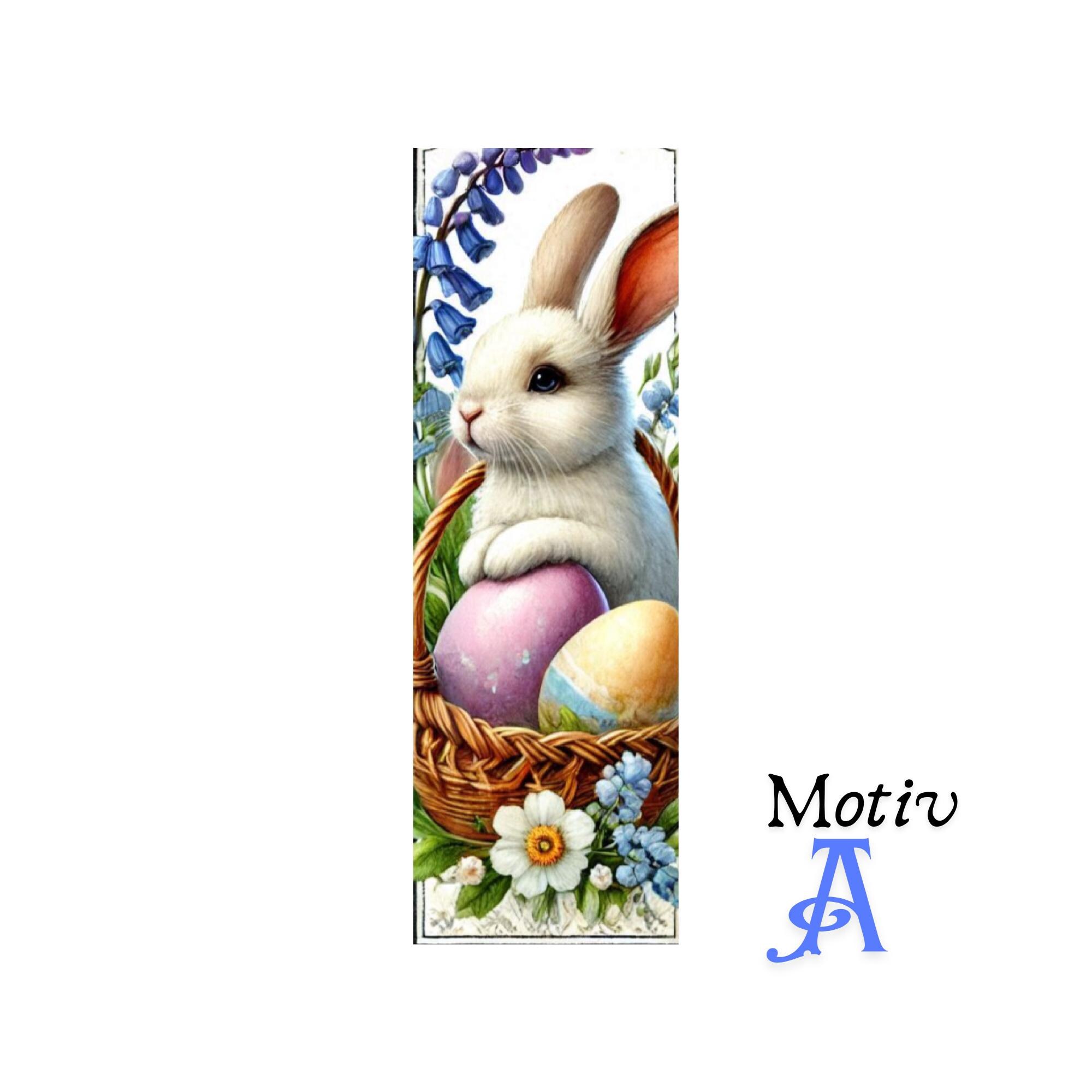 Lesezeichen aus Aluminium Geschenk zu Ostern Hase Osterhase Ostereier Bücher Bookmark - 2 Motive zur Auswahl  #LEALU