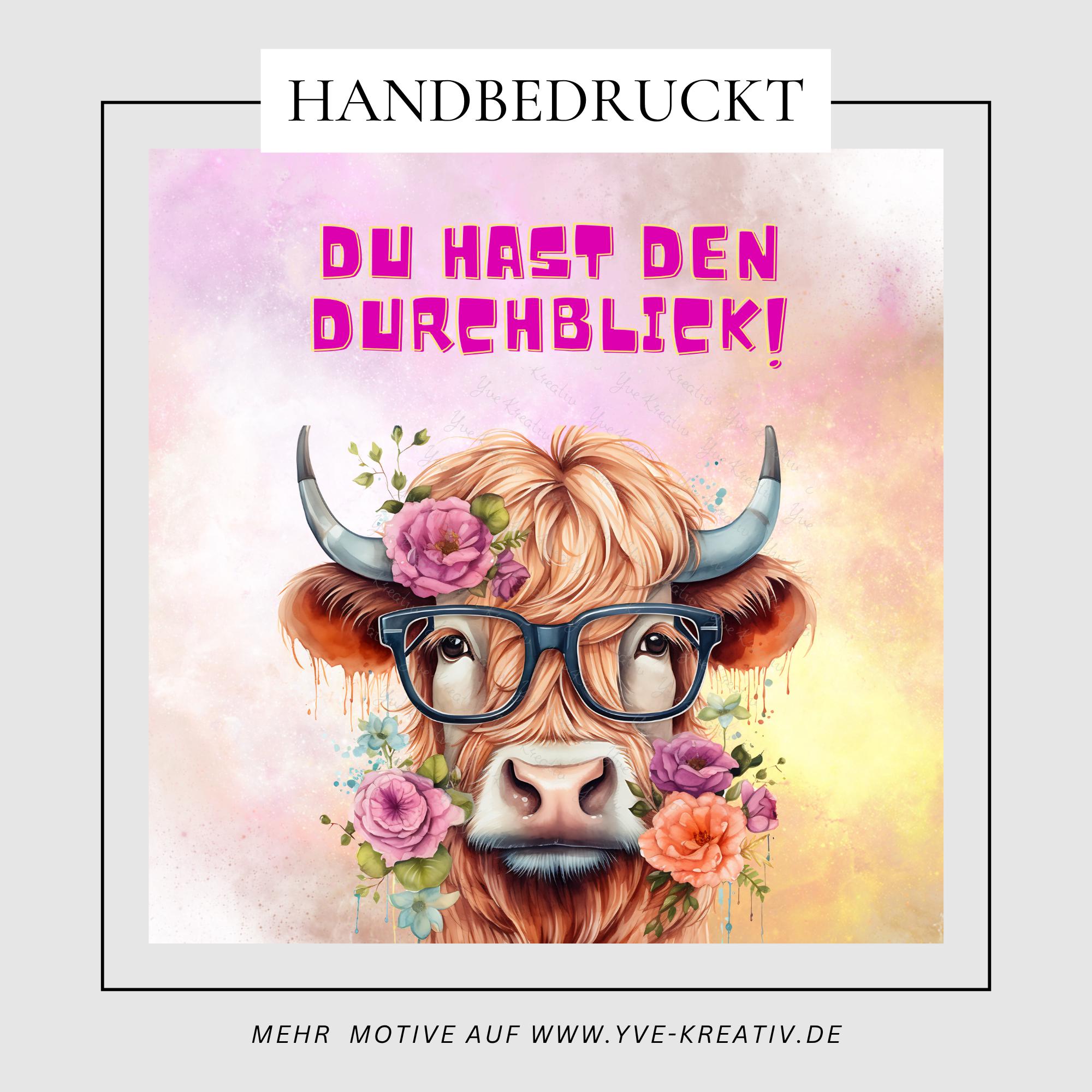 Brillenputztuch Kuh Durchblick bedrucktes Mikrofasertuch für Brille Sonnenbrille Reinigungstuch Handy Bildschirm Kamera Objektiv #TI150