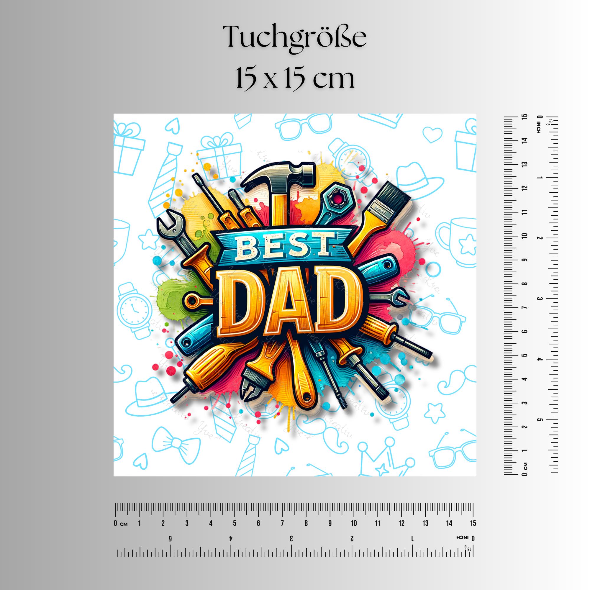 Brillenputztuch Geschenk Vatertag Papa Dad bedrucktes Mikrofasertuch für Brillen Displays Objektive #VA5