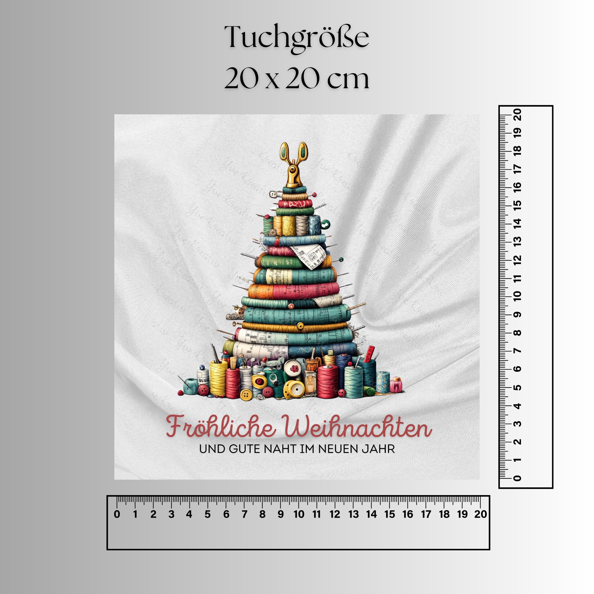 Brillenputztuch Tannenbaum Weihnachten Wichtelgeschenk Näherin Geschenk Schneider bedrucktes Mikrofasertuch für Brillen Display Handy #WE18